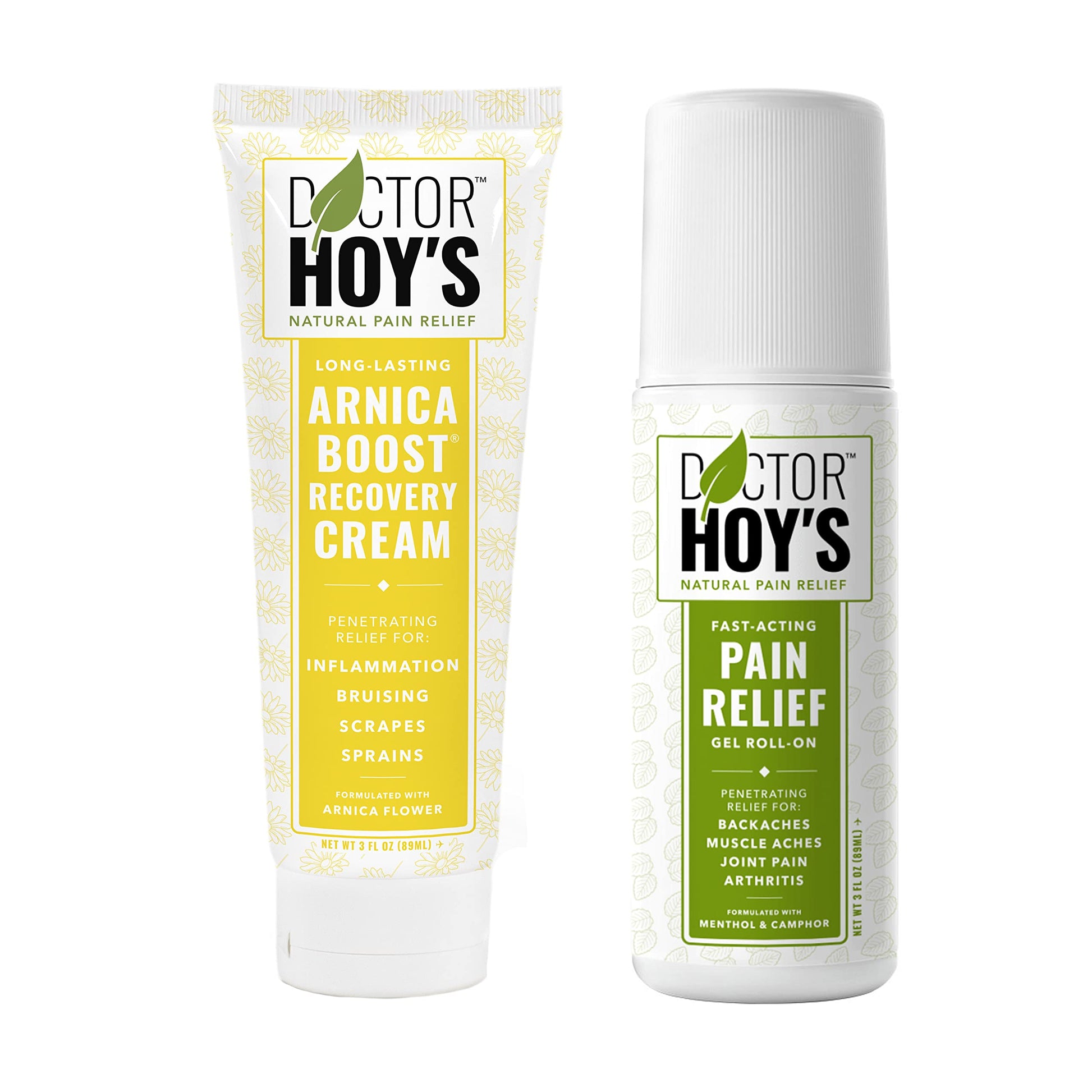 DOCTOR HOY'S Natural Pain Relief Gel and Arnica Boost Recovery Cream, Clean, Safe, Effective Natural Pain Relief and Anti-Inflammatory, 3 oz Combo Pk DOCTOR HOY'S buy supplements canada