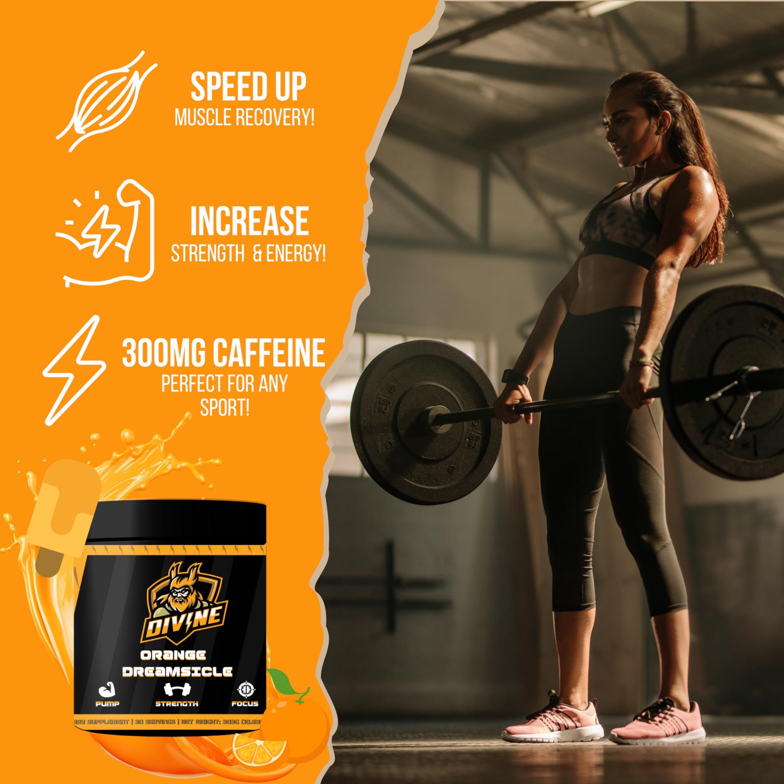 Orange Dreamsicle Pre Workout | The Best Tasting Pre Workout | Intense Increased Endurance Beta Bears buy supplements canada