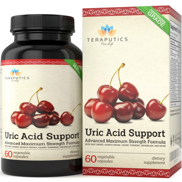 Uric Acid Support Formula | Advanced Uric Acid Cleanse & Kidney Support Supplement - Includes Tart Cherry Concentrate, Celery Seed Extract + 12 More High Potency Ingredients, 60 Veggie Capsules Teraputics buy supplements canada