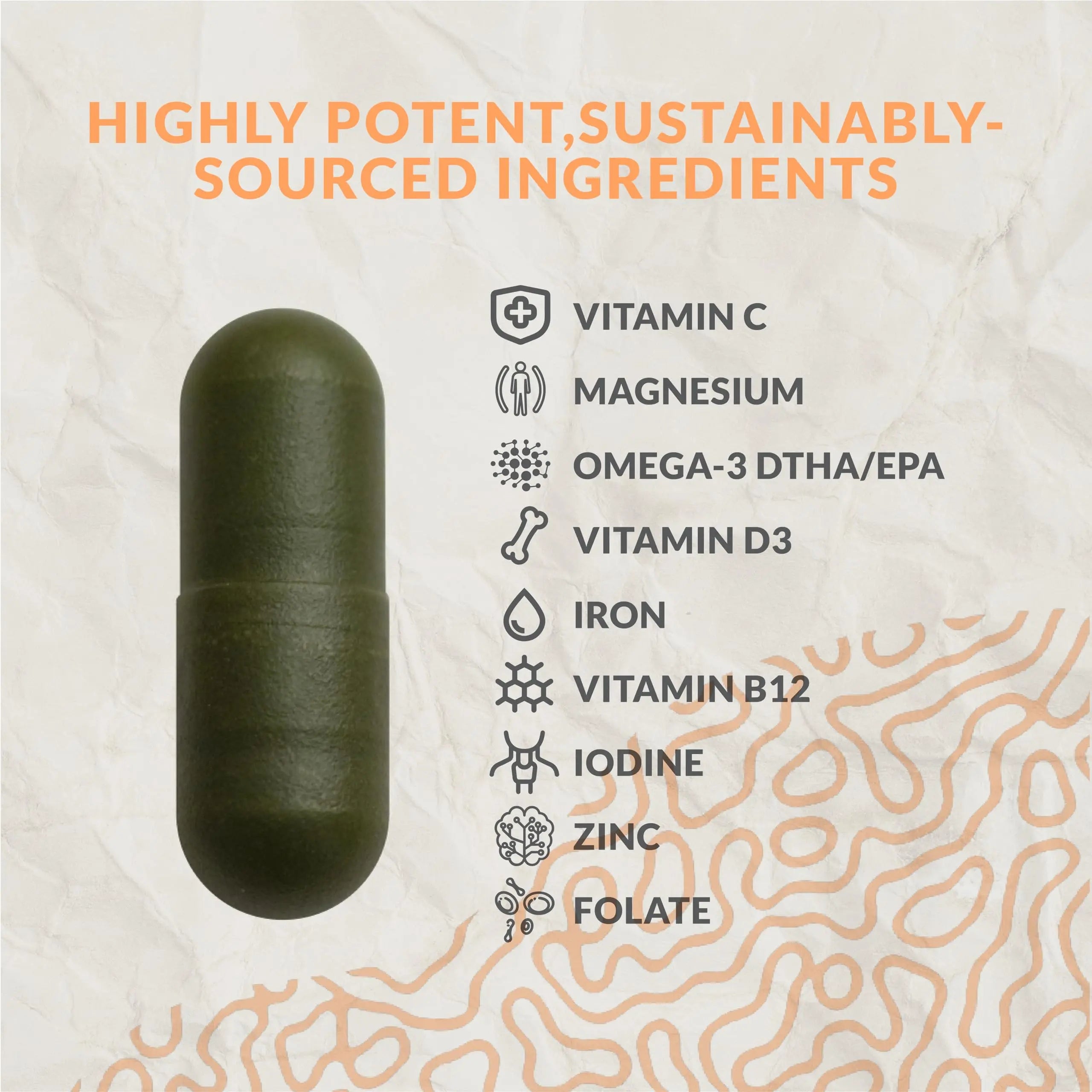 Complete Vegan Multivitamin with Iron, Omega 3, Vitamin D3, Folate, Zinc, Vitamin B12, & More - 100% Sustainable Vegan Vitamins Terraseed buy supplements canada