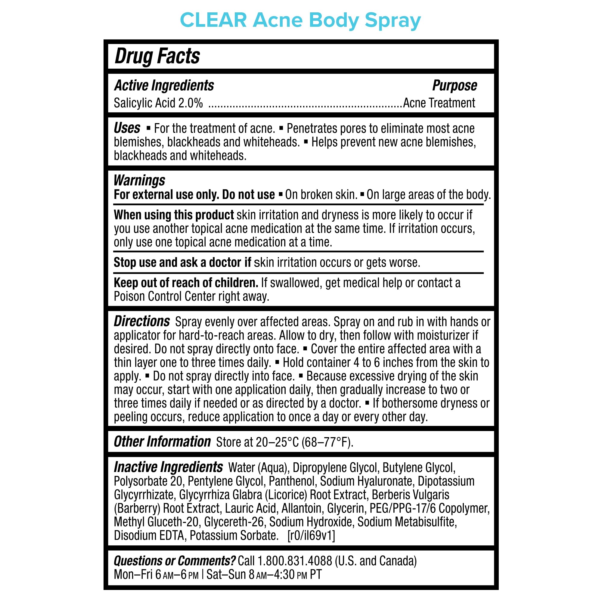 Paula's Choice CLEAR Exfoliating Back & Body Acne Spray, Bacne Spray with 2% BHA Salicylic Acid Back Acne Treatment for Clogged Pores Paula's Choice buy supplements canada