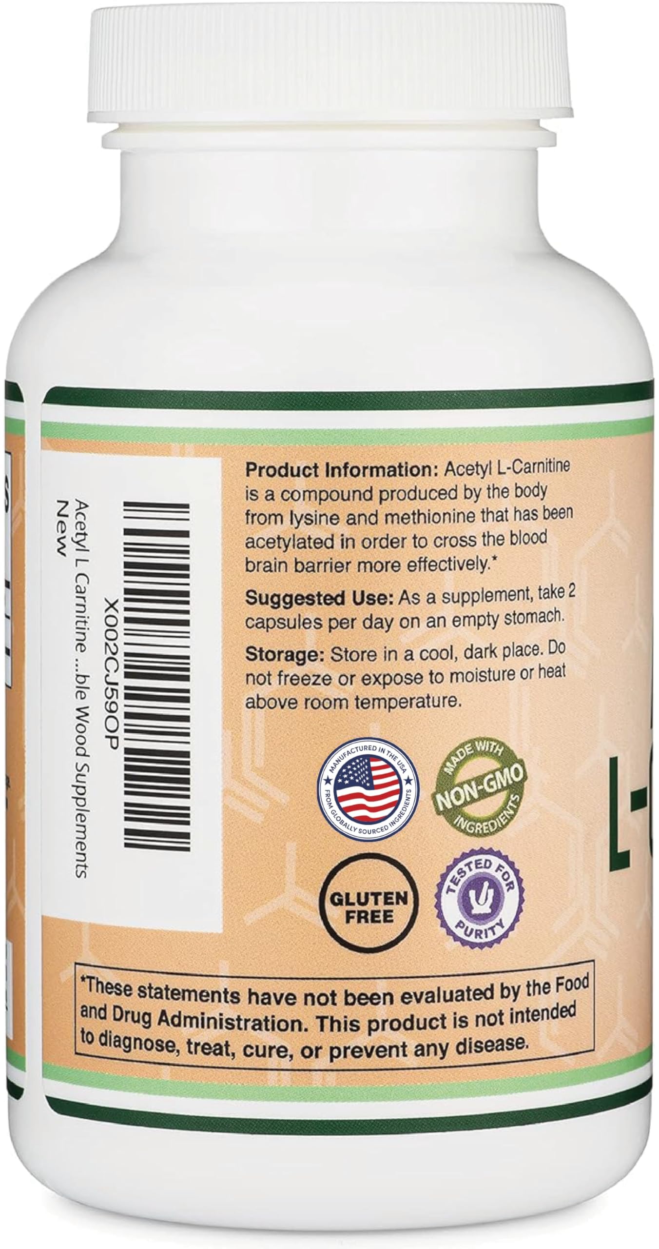 Acetyl L-Carnitine 1,000mg Per Serving, 150 Capsules (ALCAR for Brain Function Support, Memory, Attention, and Stamina) Acetyl L Carnitine That is Third Party Tested by Double Wood Double Wood Supplements buy supplements canada