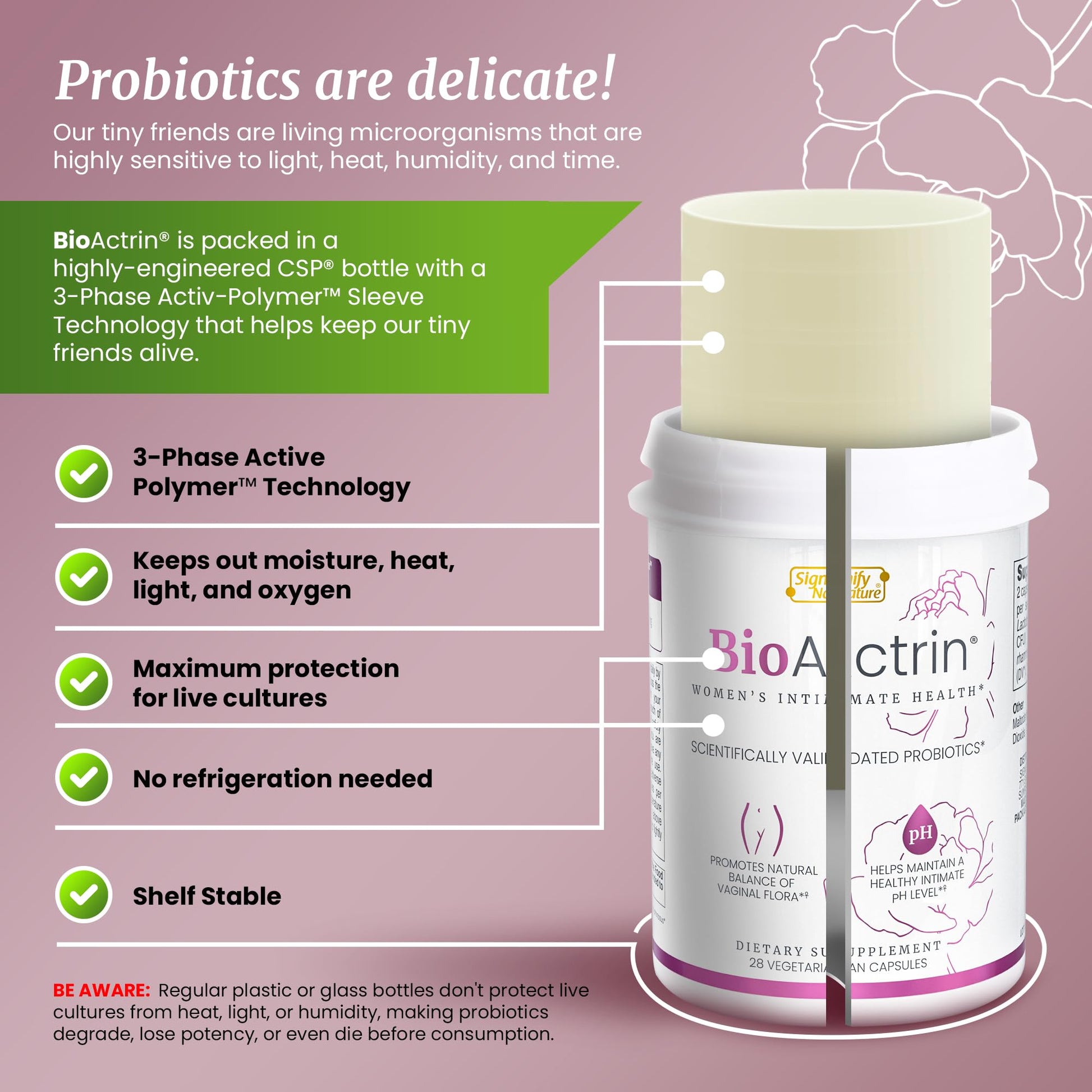 Bioactrin Vaginal Probiotics for Women - Formulated Bacterial Vaginosis Treatment, Yeast Infection SIGNIFY NATURE buy supplements canada