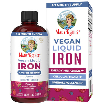 Iron Supplement for Women Men & Kids | Liquid Iron Supplement for Women Men & Kids | Iron for Healthy Blood & Oxygen | Ages 4 & Up | Sugar Free | Vegan | Non-GMO | Gluten Free | 15.22 Fl Oz MARYRUTH'S buy supplements canada