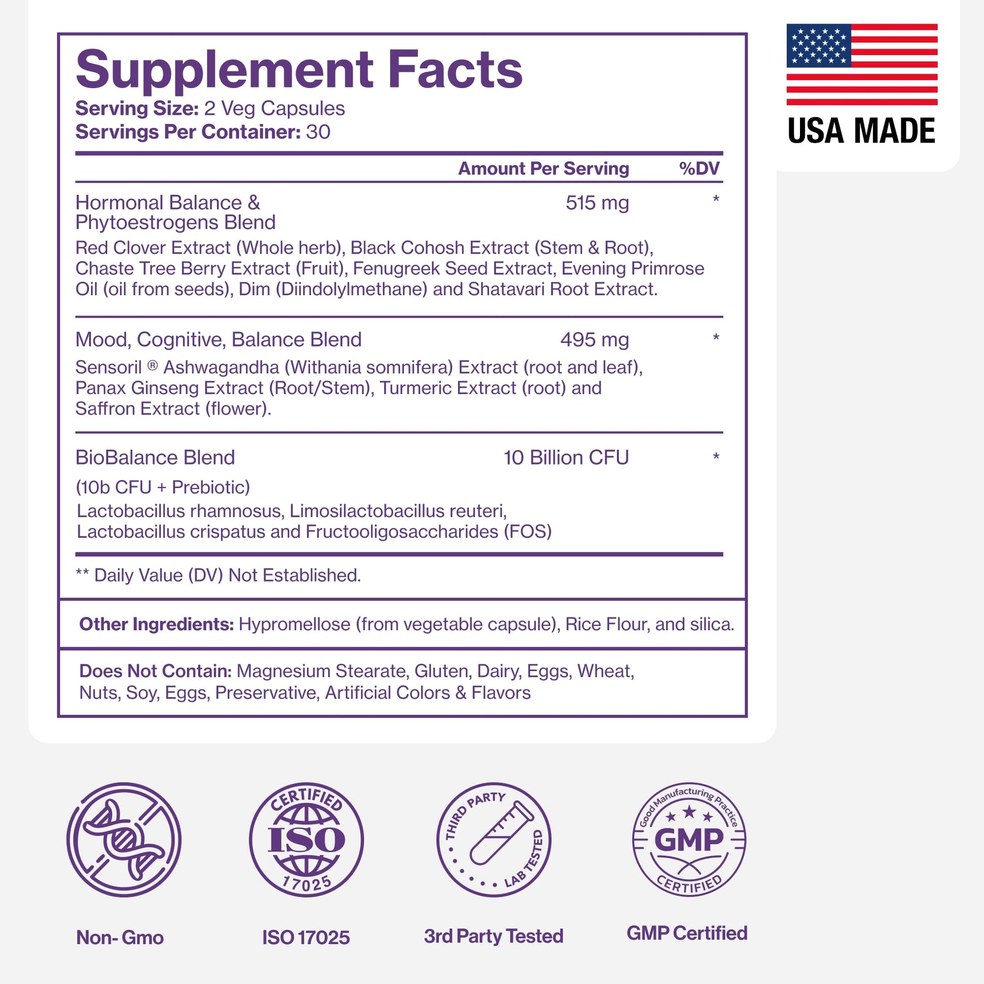 Menopause Supplements for Women - Natural Hormone Balance - Hot Flashes, Night Sweats, Sleep & Mood Support. with Sensoril® Ashwagandha, DIM, Chaste Berry & Black Cohosh Root - 60 Count Pure Micronutrients buy supplements canada