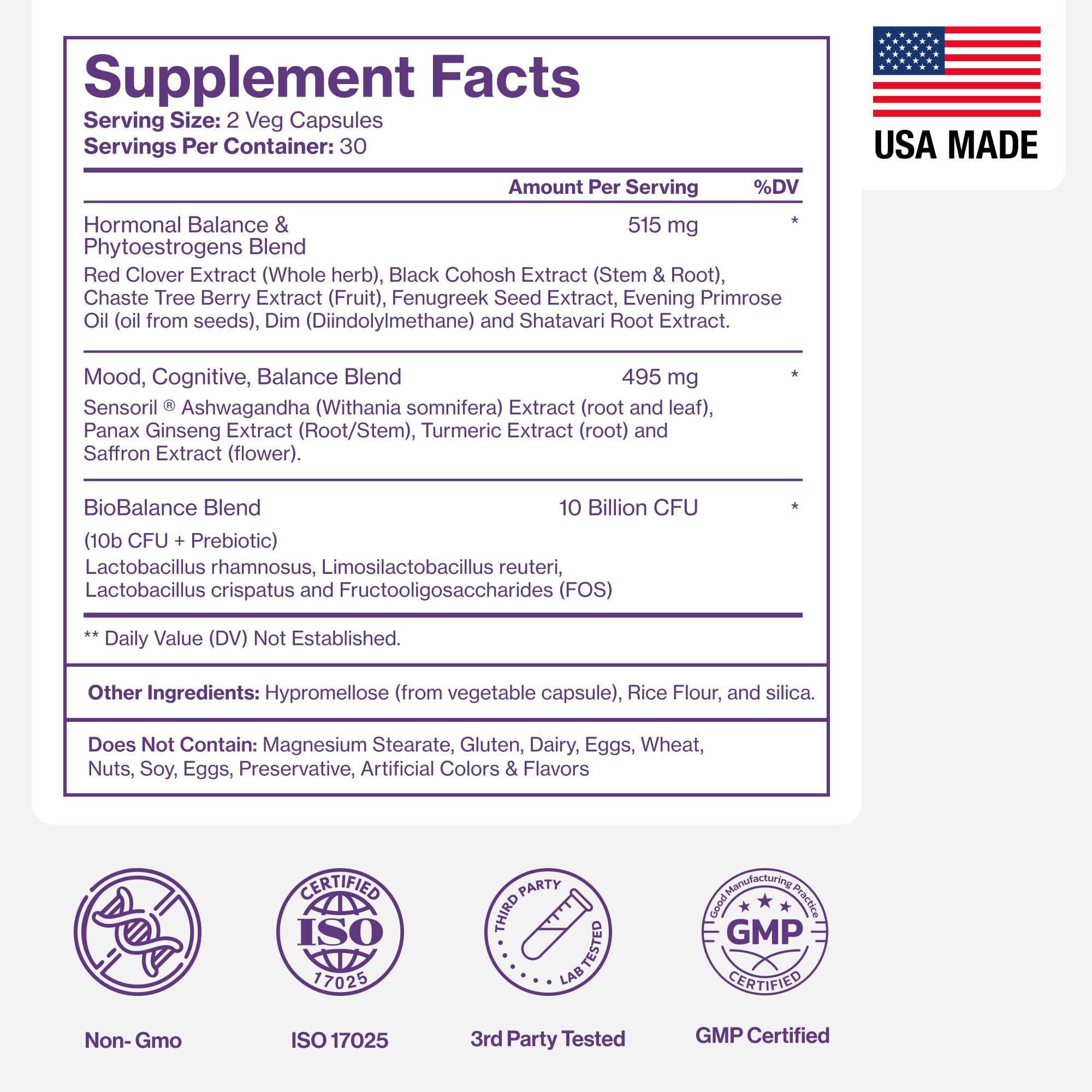 Menopause Supplements for Women - Natural Hormone Balance - Hot Flashes, Night Sweats, Sleep & Mood Support. with Sensoril® Ashwagandha, DIM, Chaste Berry & Black Cohosh Root - 60 Count Pure Micronutrients buy supplements canada