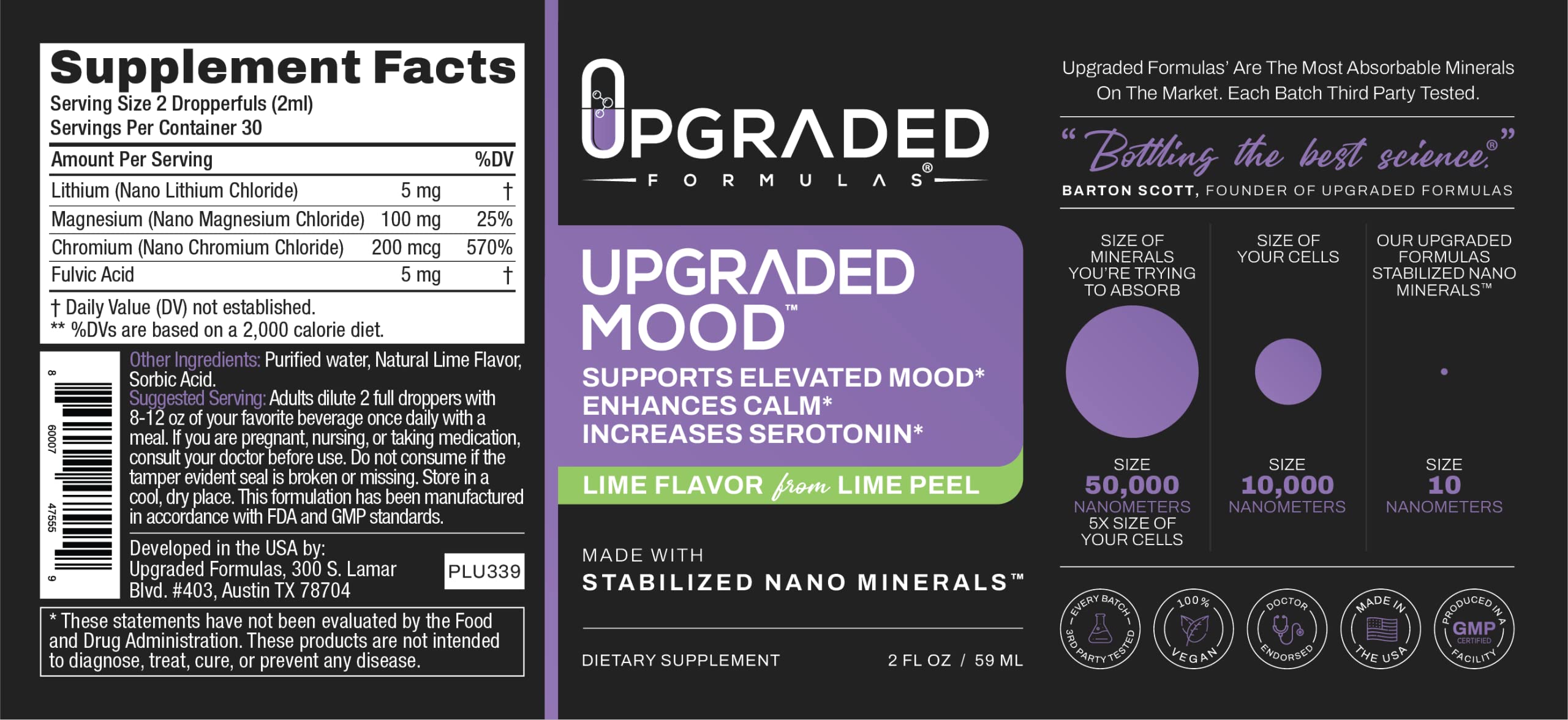 Upgraded Formulas Mood Support Supplement - Feel Calm and Uplifted All Throughout The Day, 2 fl oz Upgraded Formulas buy supplements canada