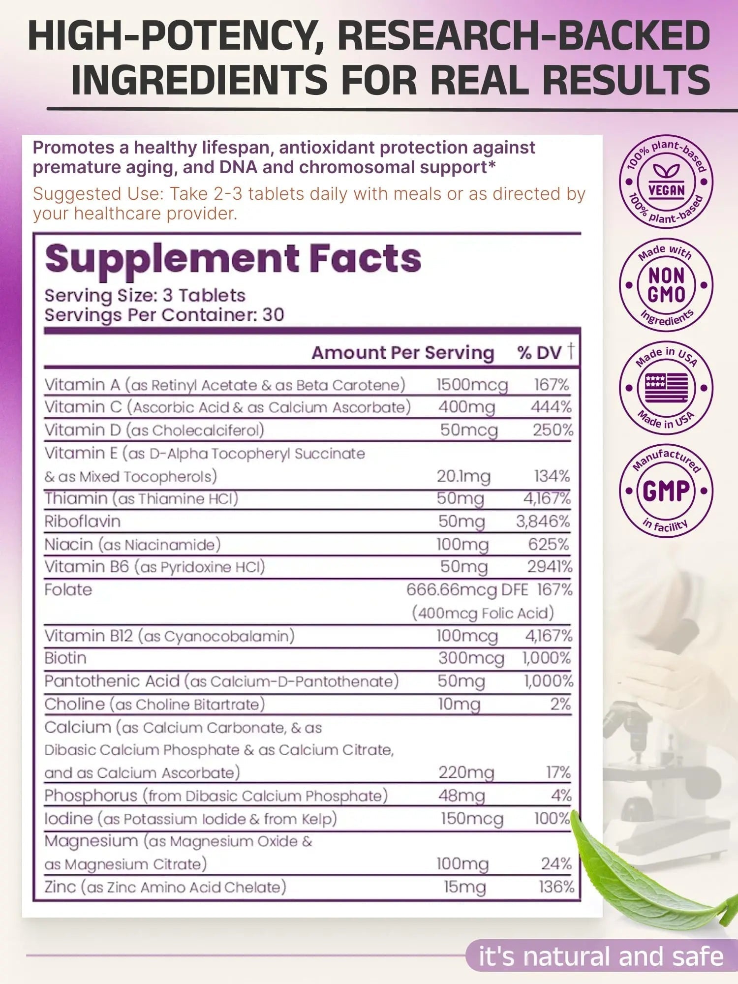 Telovite Daily Multivitamin for Men & Women – Telomere & Cellular Health Support – High Potency Vitamins A, D, E, C, B-Complex Eternity Medicine Rx buy supplements canada