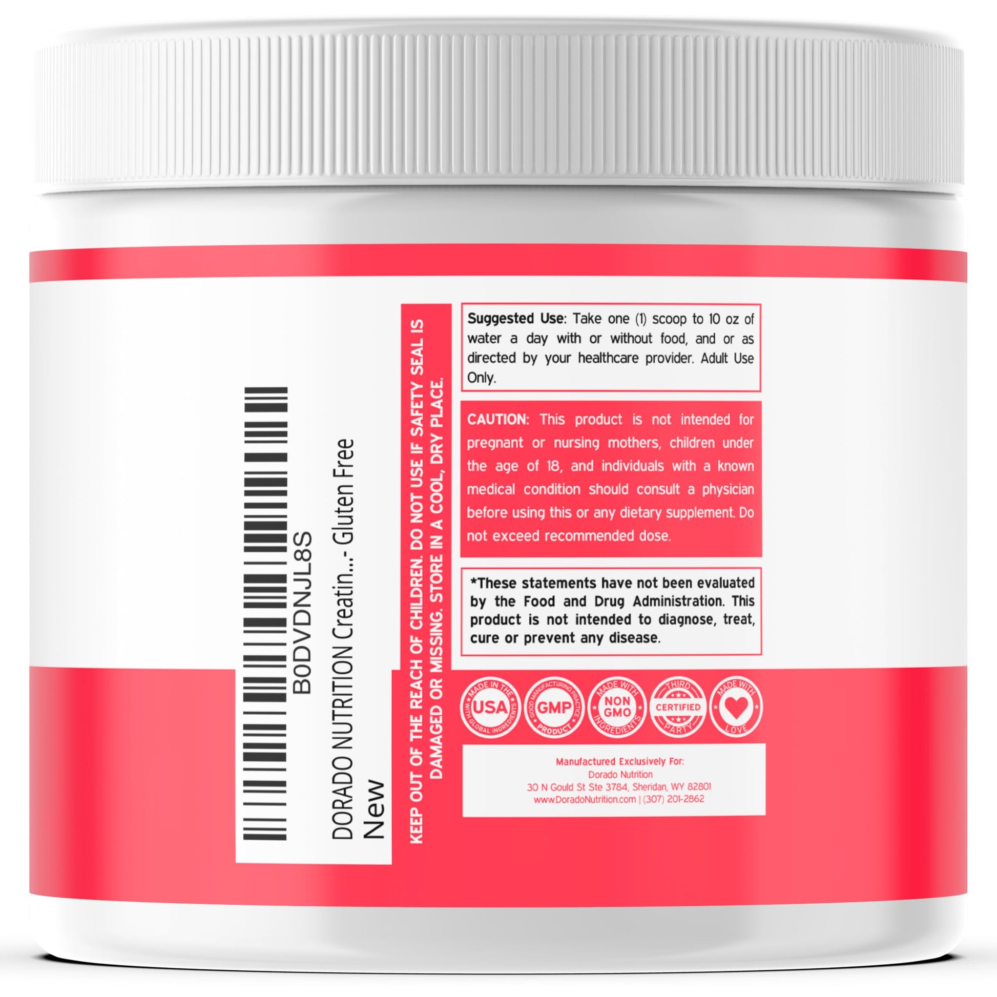 Creatine for Women | Creatine Monohydrate Powder 5G + 5000mg Collagen + 1000mg BCAA 2:1:1 Powder (30 Serving) Support Glutes, Lean Muscles, Recovery, Energy & Stamina Non-GMO, Gluten Free - USA Made DORADO NUTRITION buy supplements canada