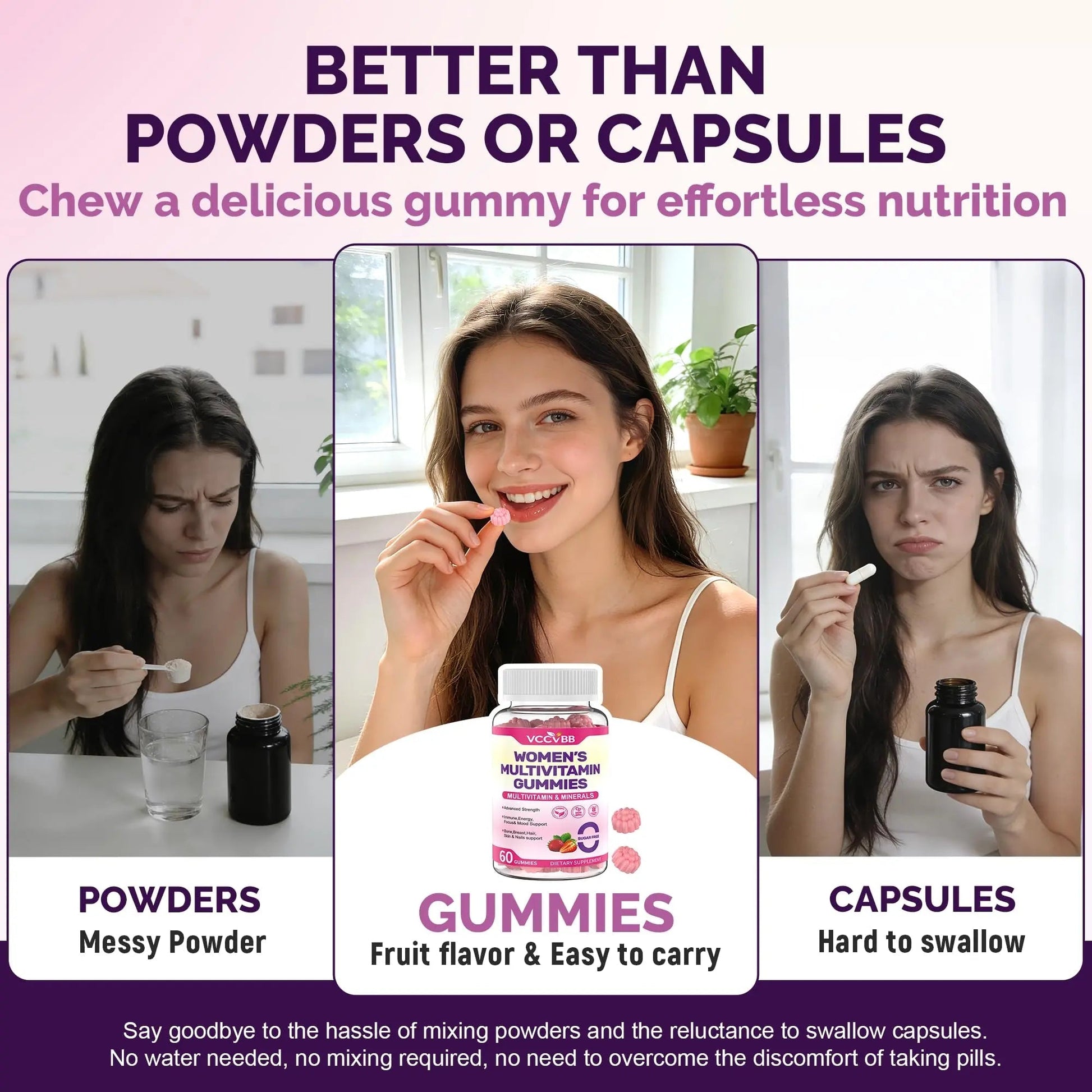 VCCVBB All-in-One Women's Multivitamin Gummies with Complete Vitamin & Mineral Complex, Herbal Blends for Energy, Overall Health VCCVBB buy supplements canada