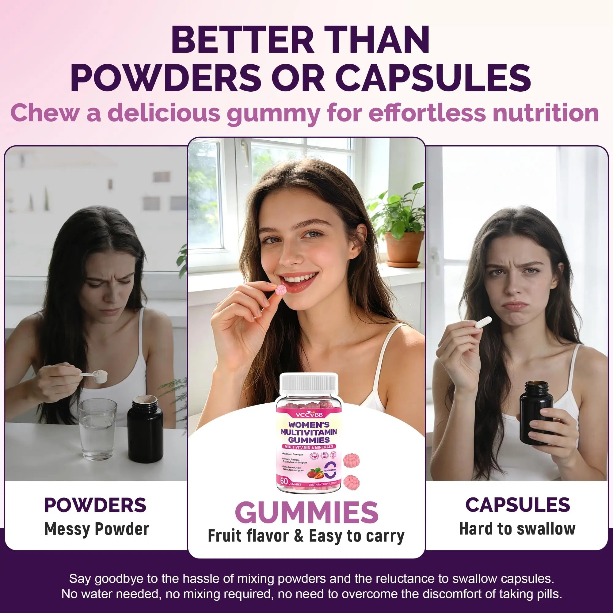 VCCVBB All-in-One Women's Multivitamin Gummies with Complete Vitamin & Mineral Complex, Herbal Blends for Energy, Overall Health VCCVBB buy supplements canada