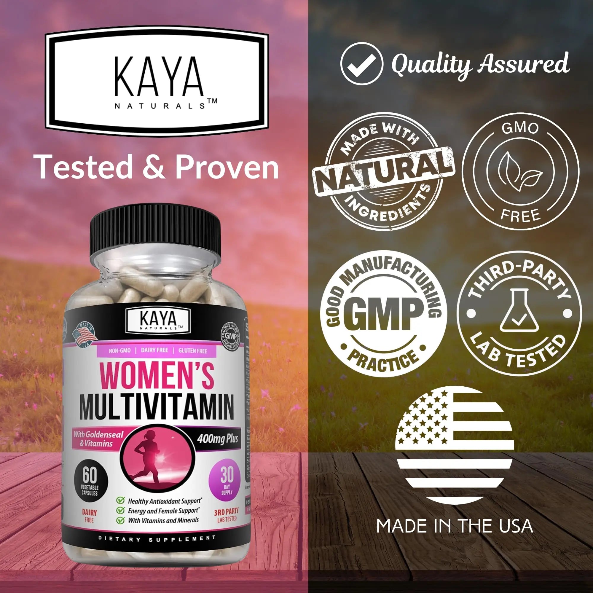Kaya Naturals Women's Multivitamin, Overall Healthy Antioxidant, and Immune Support, Vitamins A, D, C, E, Biotin Kaya Naturals buy supplements canada
