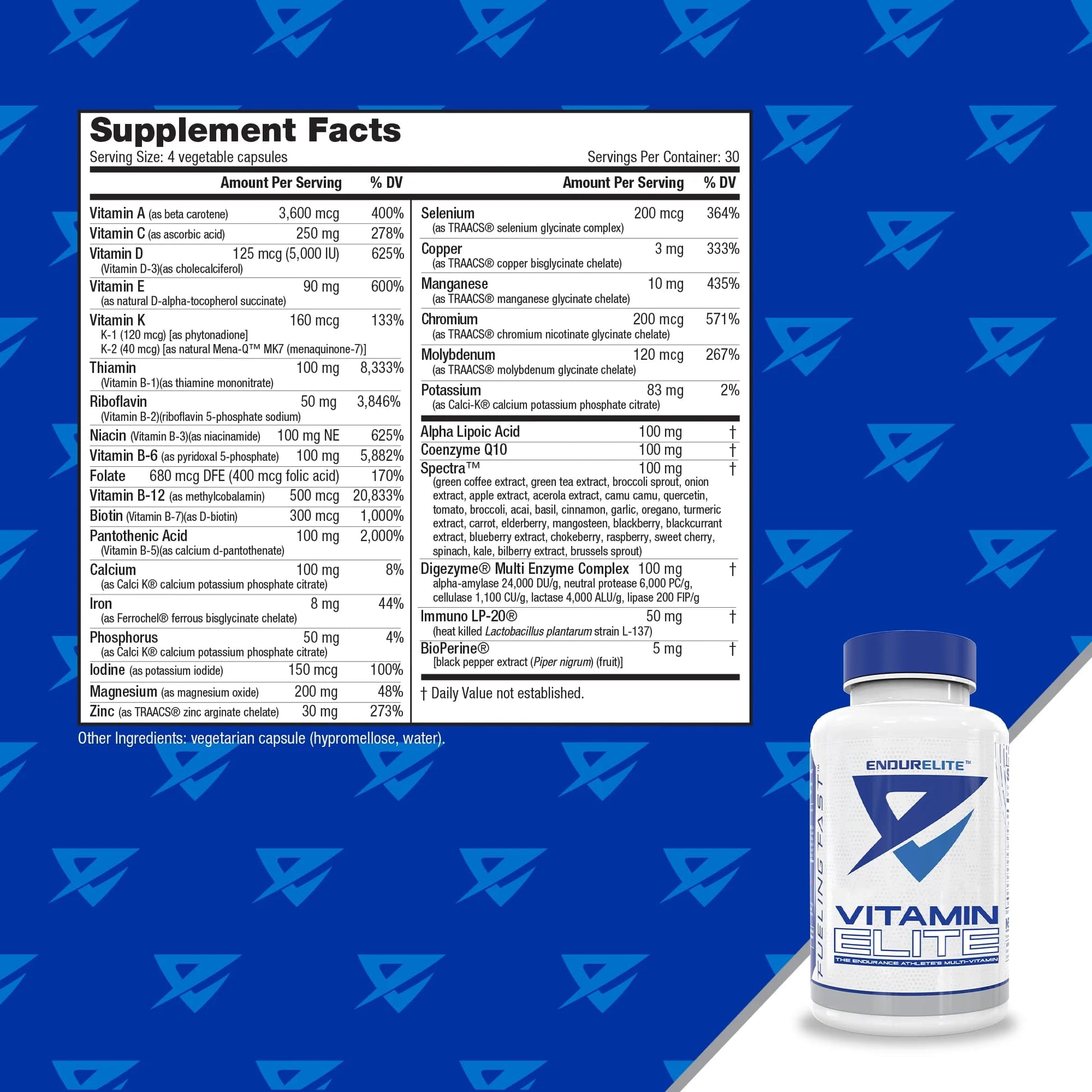EndurElite Vitamin Elite - Complete Multivitamin for Men and Women - 120 Capsules EndurElite buy supplements canada