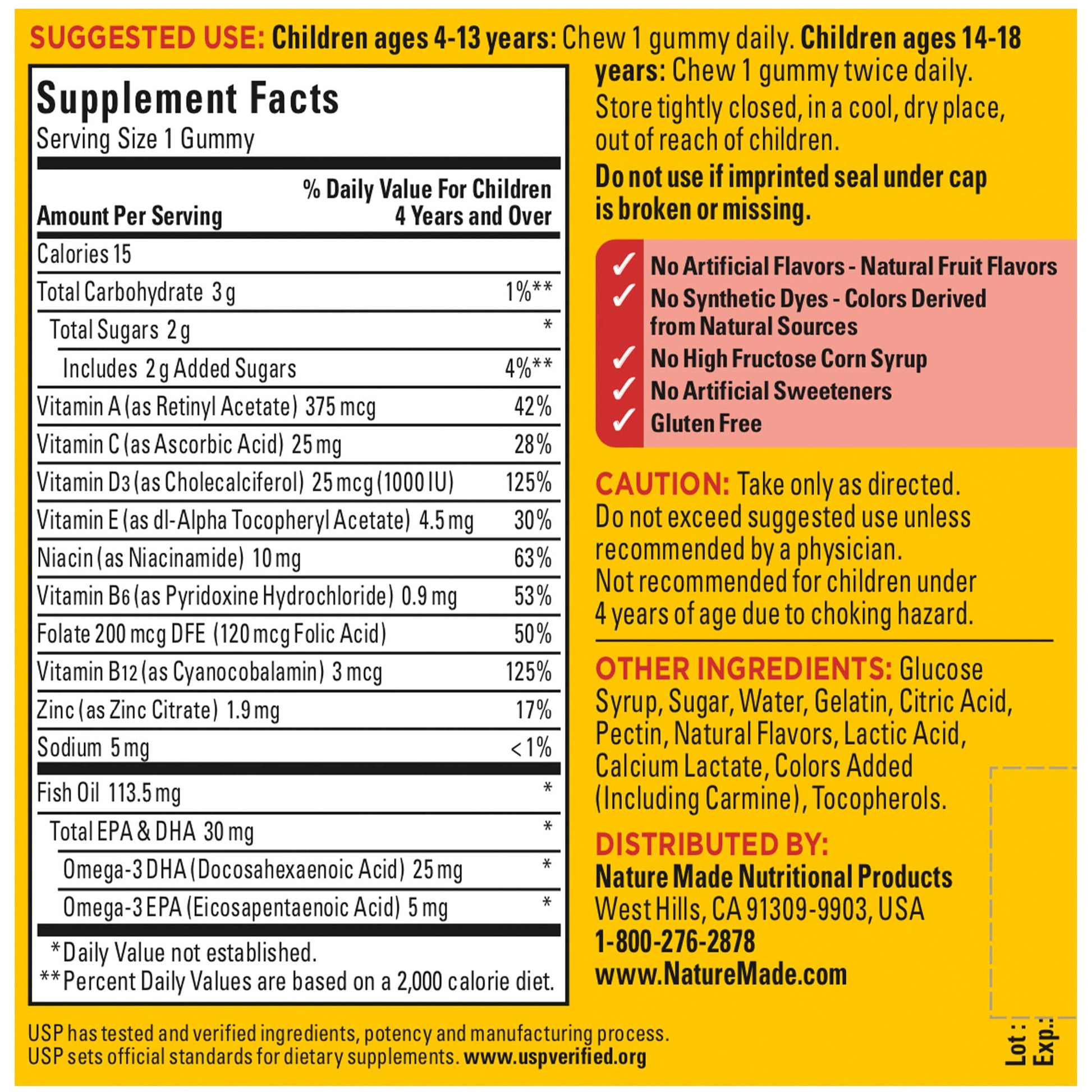 Nature Made Kids First Multivitamin with Omega-3, Kids Gummy Multivitamins with Vitamins and Minerals for Nutritional Support, 70 Gummies Nature Made buy supplements canada