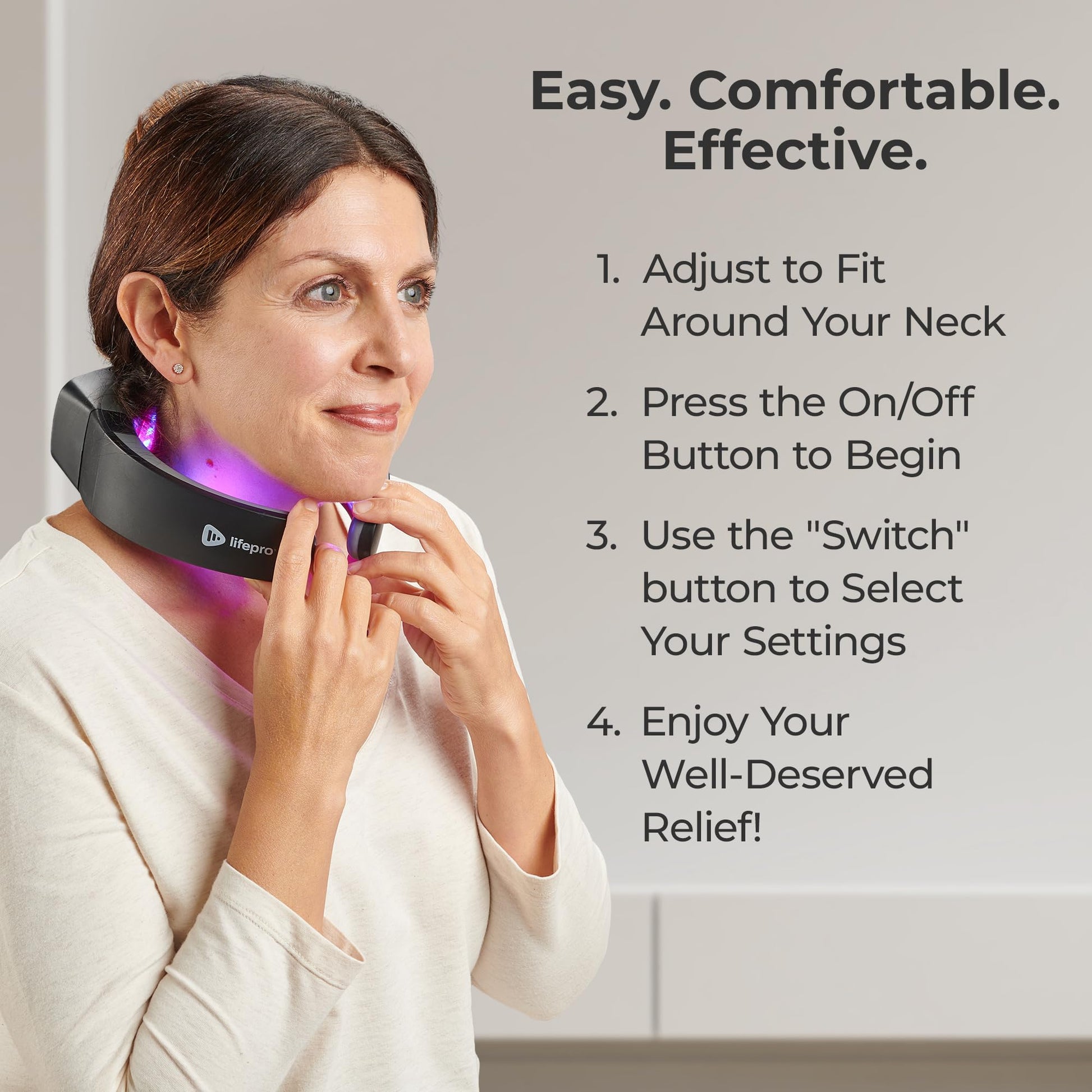 Lifepro Red Light Therapy for Neck - Compact & Rechargeable Red Light Therapy Device- On-The-Go LifePro buy supplements canada