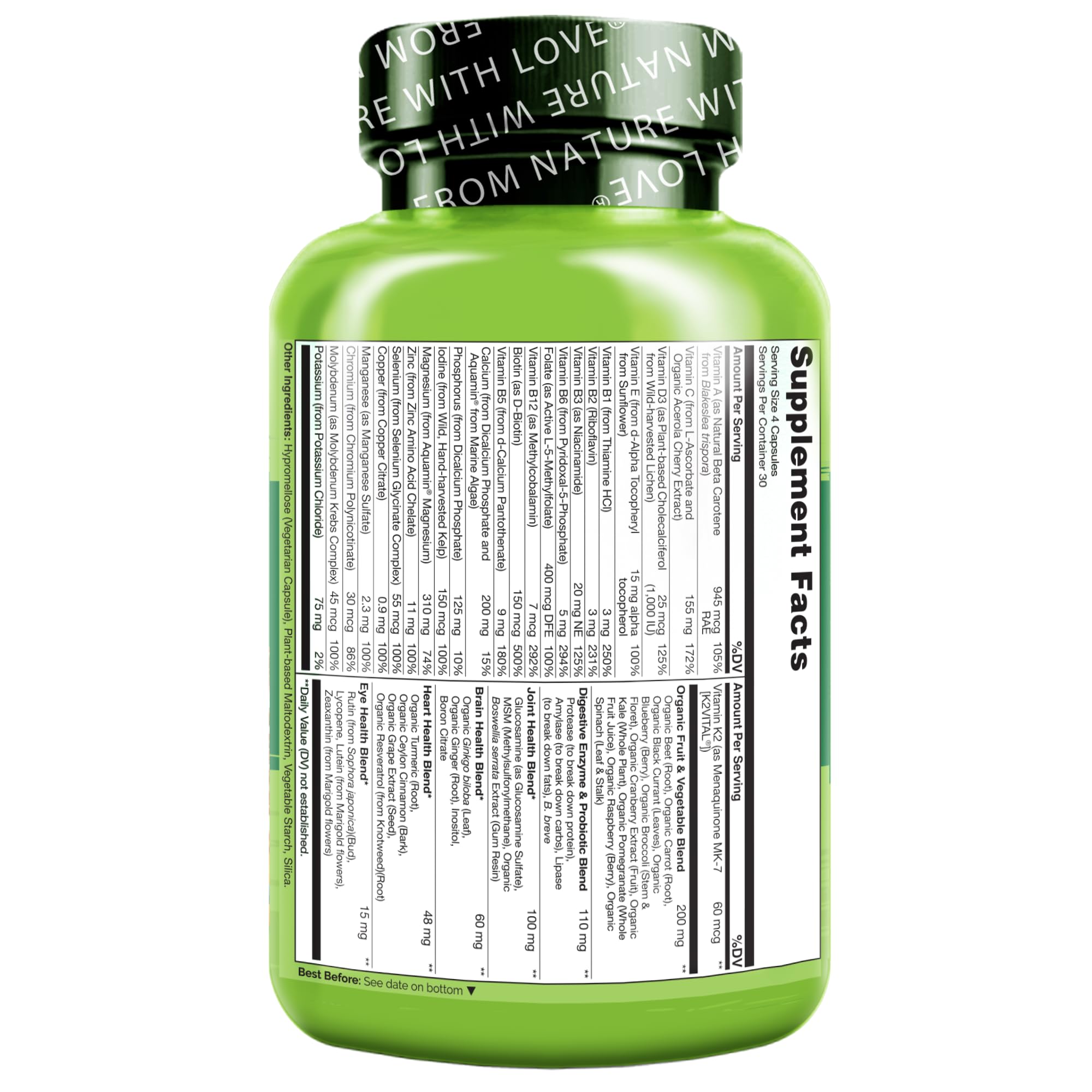 NATURELO Whole Food Multivitamin for Women 50+ (Iron Free) with Vitamins, Minerals, & Organic Extracts - Supplement for Post Menopausal Women Over 50 NATURELO buy supplements canada