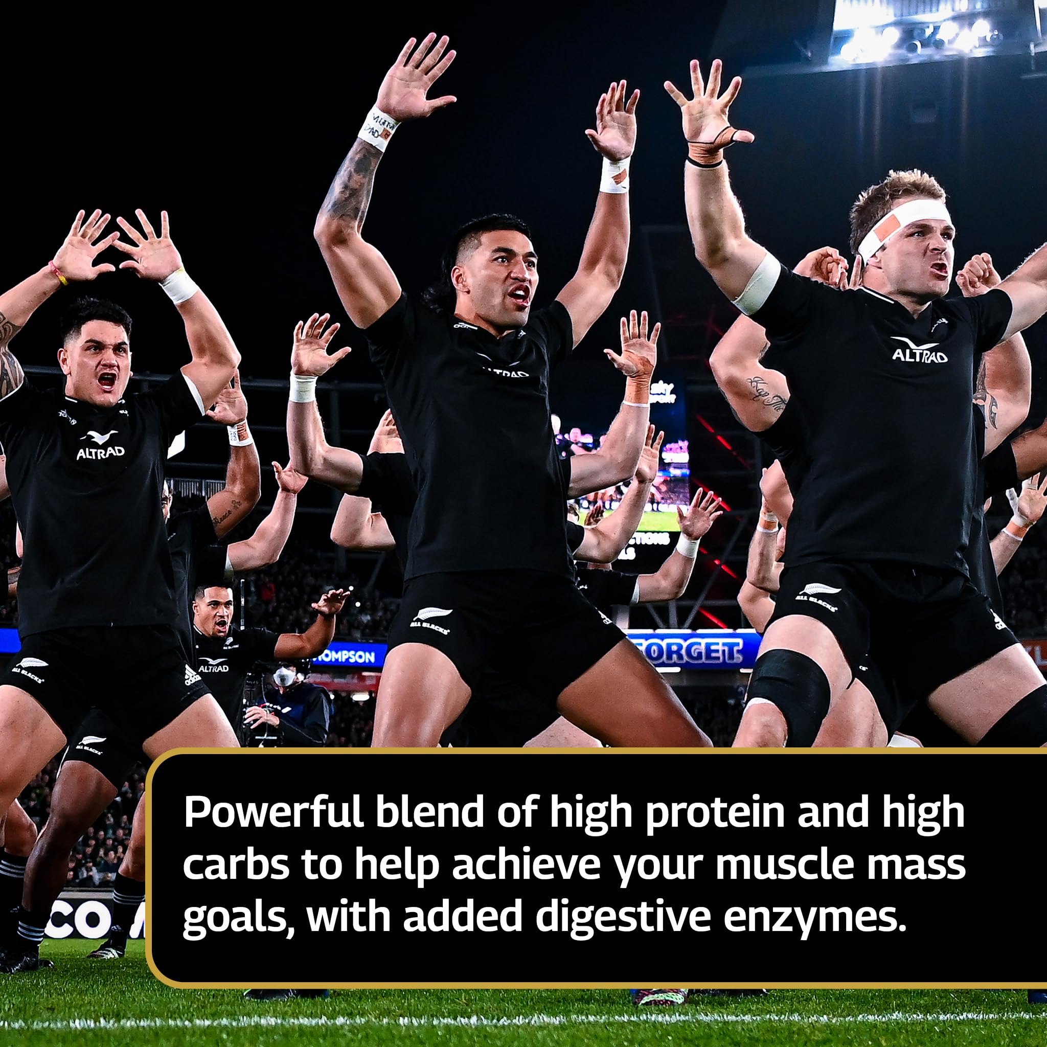 Healthspan Elite All Blacks Mass Gain Protein Blend (1500g) | Chocolate | 28g of Protein Healthspan Elite buy supplements canada