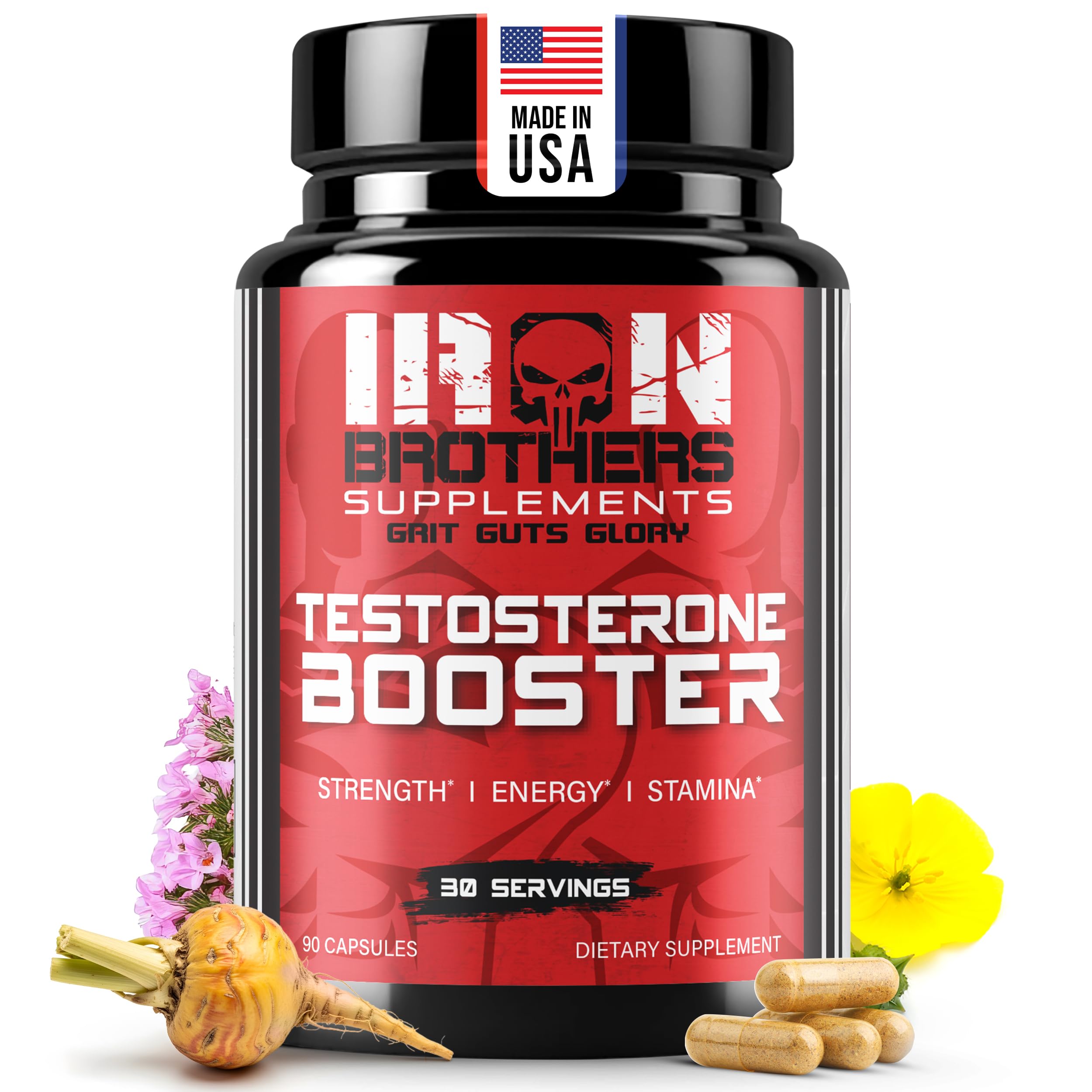Iron Brothers Men’s Testosterone Support Supplement – Tribulus, Tongkat Ali, Ashwagandha & DIM – Daily Performance & Vitality Formula – with Fenugreek & Zinc – 30 Day Cycle – 90 Capsules Iron Brothers Supplements buy supplements canada