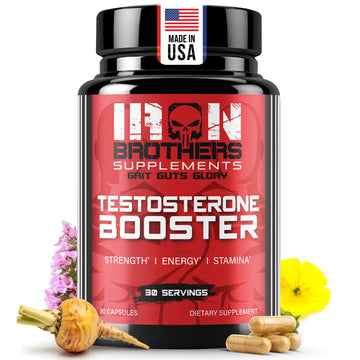 Iron Brothers Men’s Testosterone Support Supplement – Tribulus, Tongkat Ali, Ashwagandha & DIM – Daily Performance & Vitality Formula – with Fenugreek & Zinc – 30 Day Cycle – 90 Capsules Iron Brothers Supplements buy supplements canada