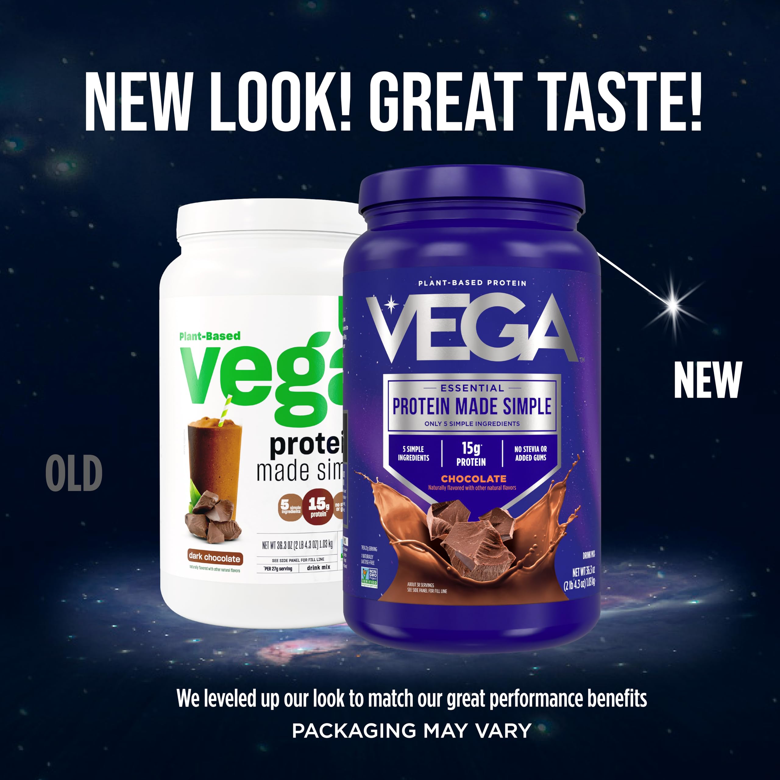 Vega Protein Made Simple - 15g Plant-Based Pea Protein, Chocolate, 39 Servings, Stevia Free, No Artificial Sweeteners or Gums, Non-GMO, Gluten Free, Vega buy supplements canada