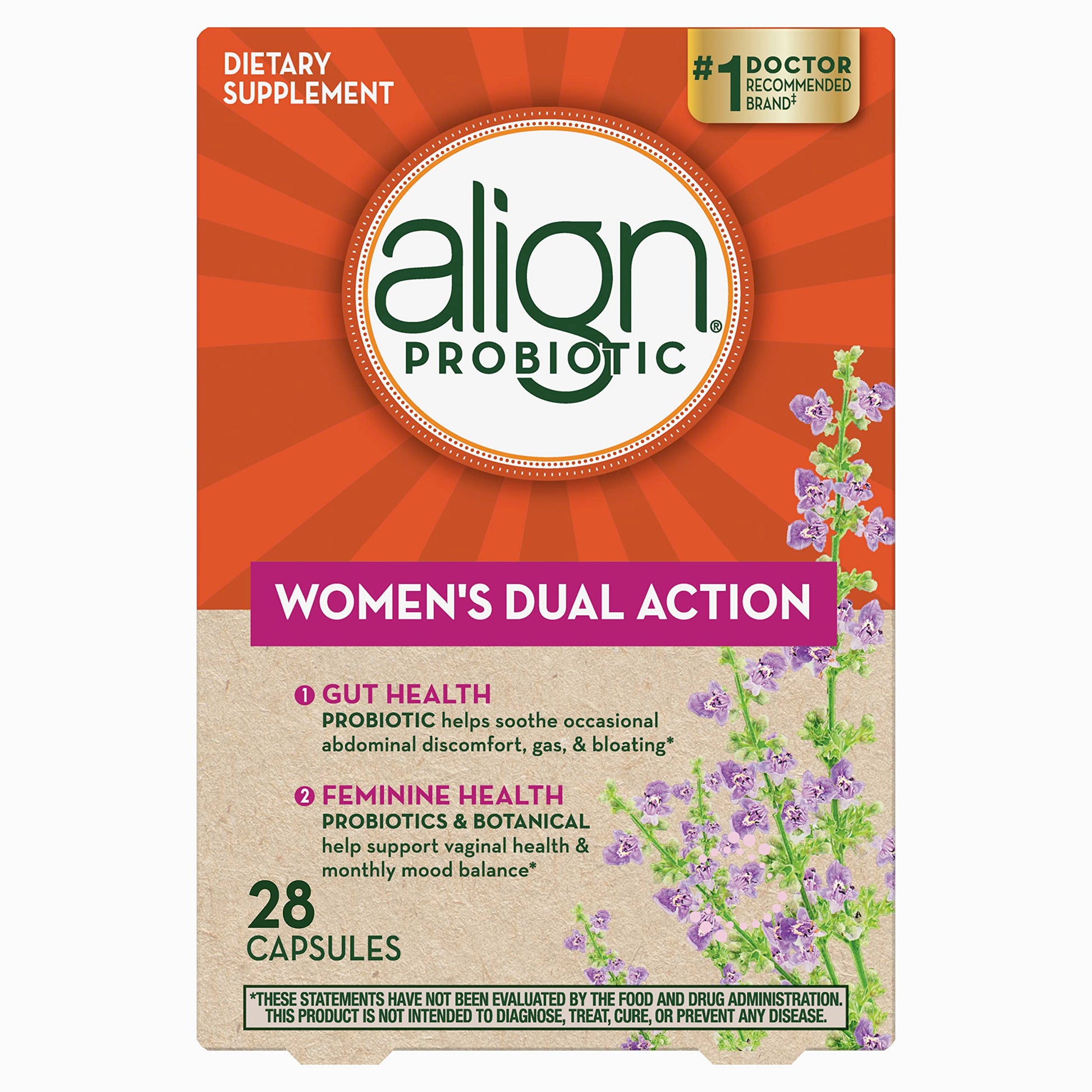 Align Probiotic, Women's Dual Action, Probiotics for Women, Multi-Strain Probiotic with Chaste Tree Align buy supplements canada