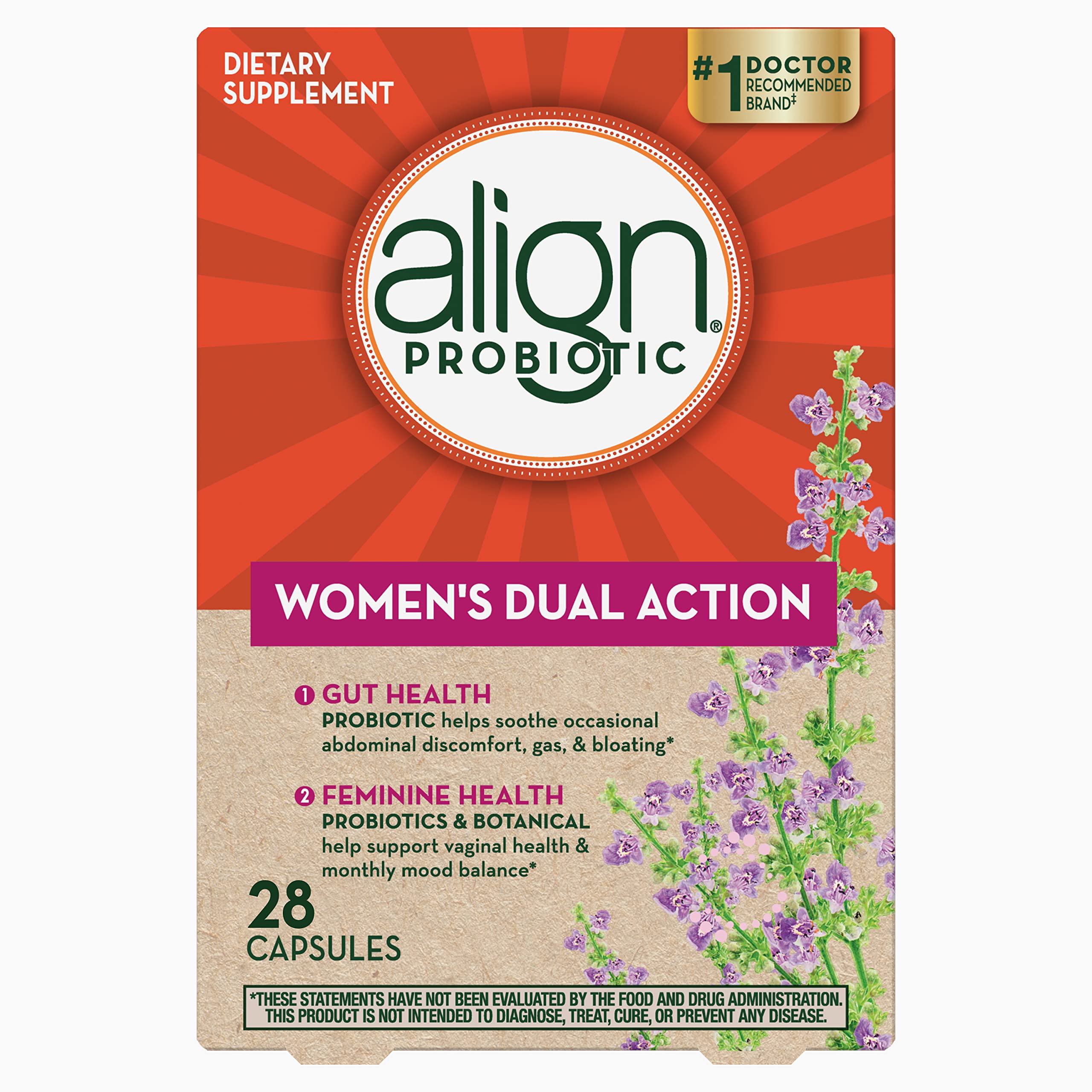 Align Probiotic, Women's Dual Action, Probiotics for Women, Multi-Strain Probiotic with Chaste Tree Align buy supplements canada