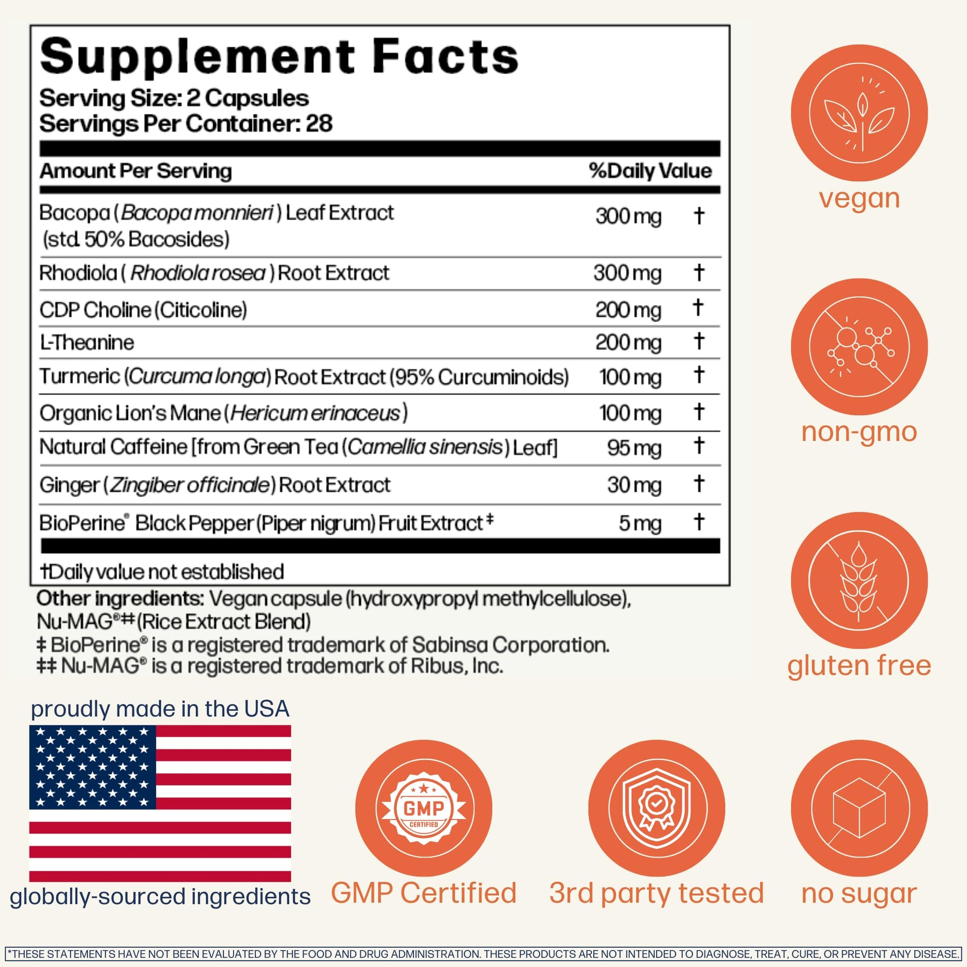 Avantera Elevate Premium Nootropic Supplement - Beat Brain Fog - Best Focus Supplements for Memory & Focus Support - Energy Without Crash Avantera buy supplements canada
