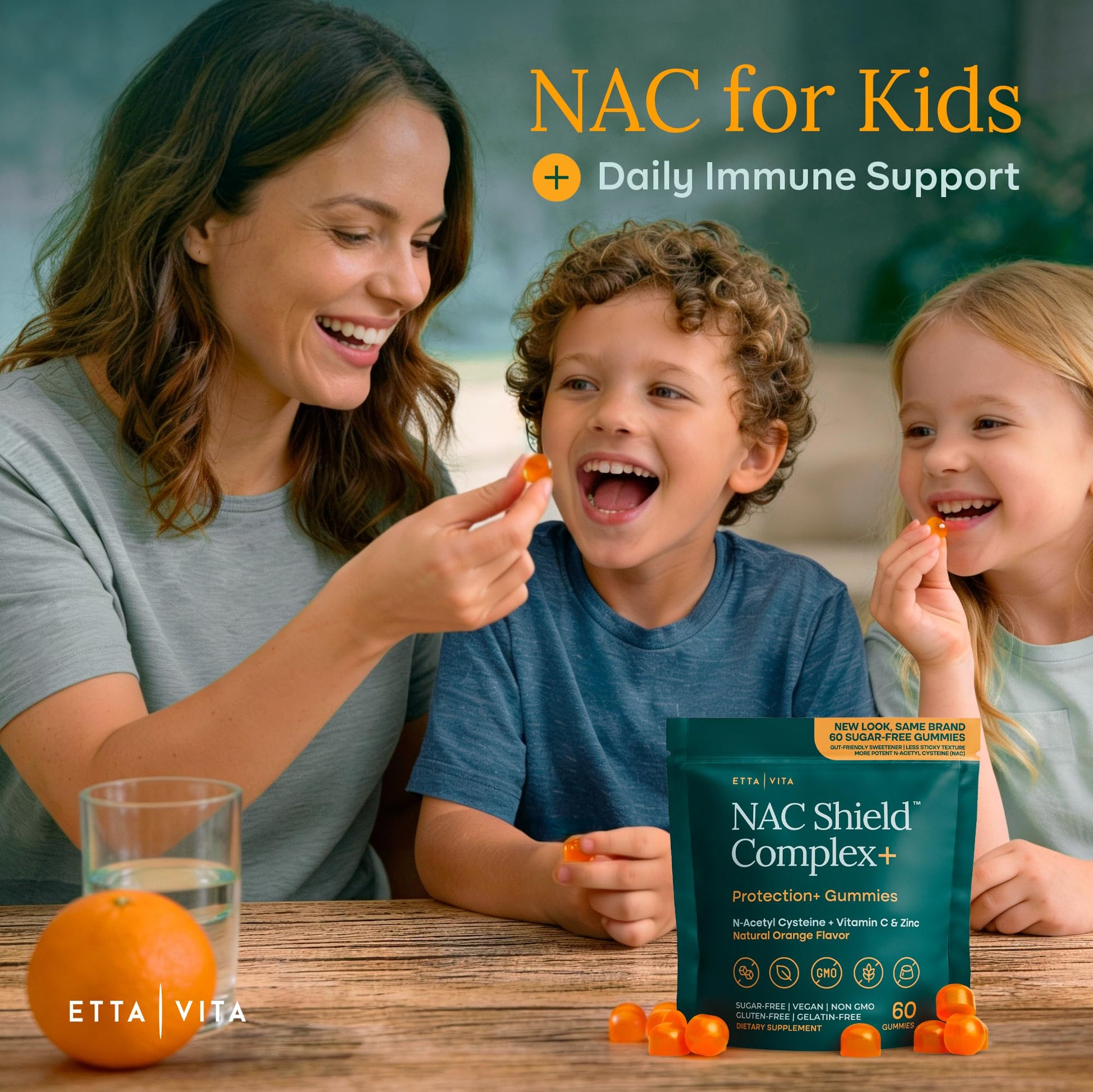 Sugar-Free NAC Gummies (Immune Support Complex) N-Acetyl Cysteine, Vitamin C & Zinc - Supports Respiratory Health, Liver Detox & Cleanse, Kidney Function, NAC Supplement for Kids and Adults - Vegan Etta Vita buy supplements canada