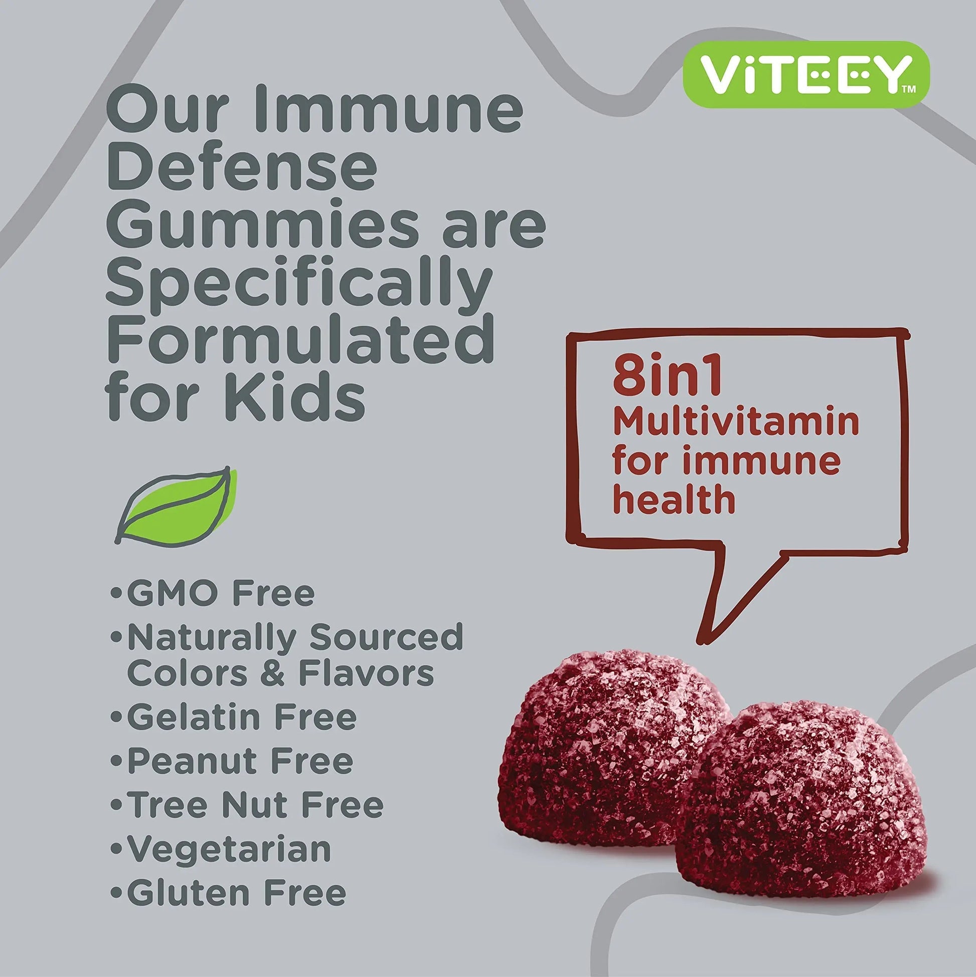 Viteey Kids Multivitamin Gummies with Probiotics - 8-1 Kids Vitamins for Immune Health Support with Vitamin C, D3, B12, B6 Viteey buy supplements canada