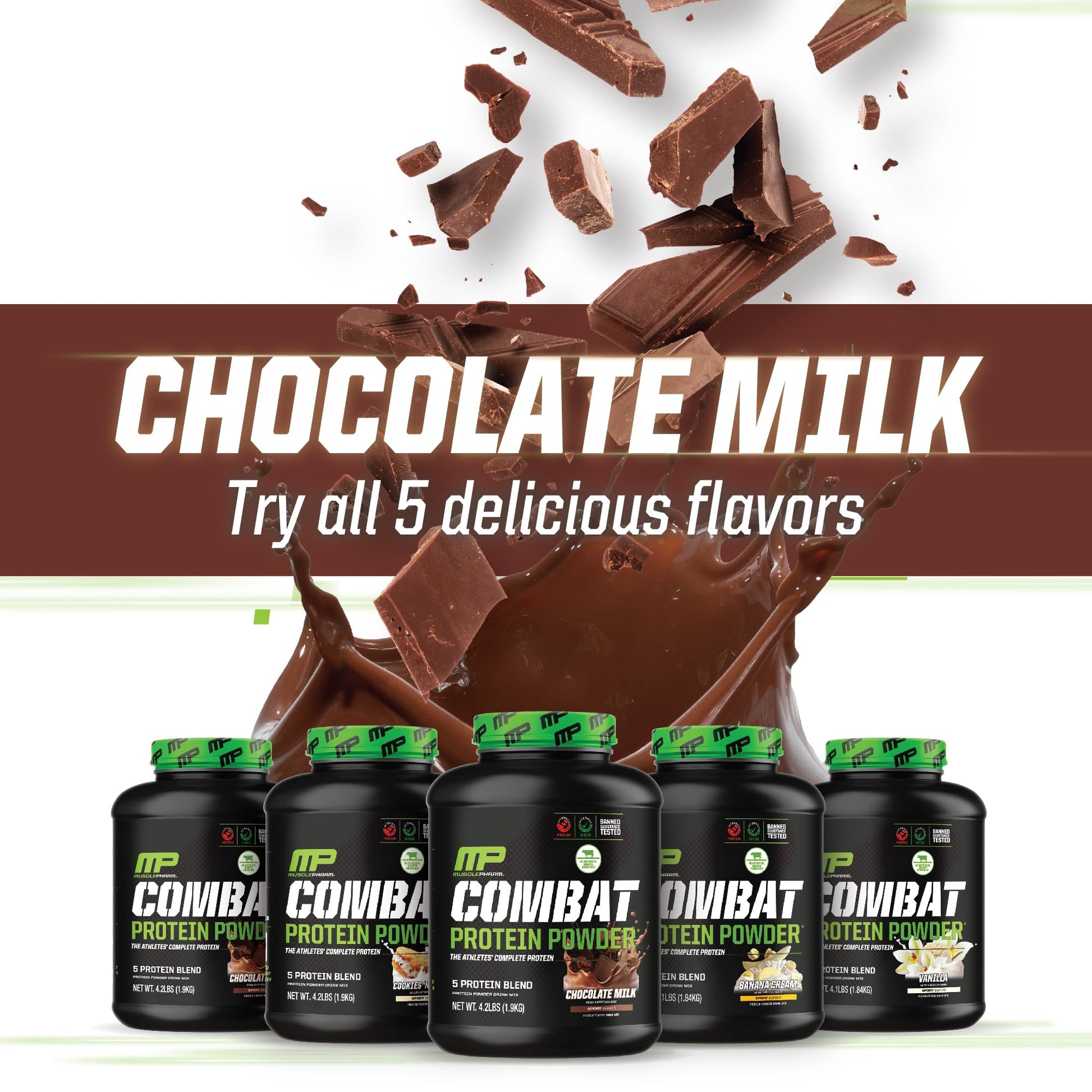 Muscle Pharm Combat Protein Powder, Fuels Muscles for Productive Workouts, 5 Protein Muscle Pharm buy supplements canada