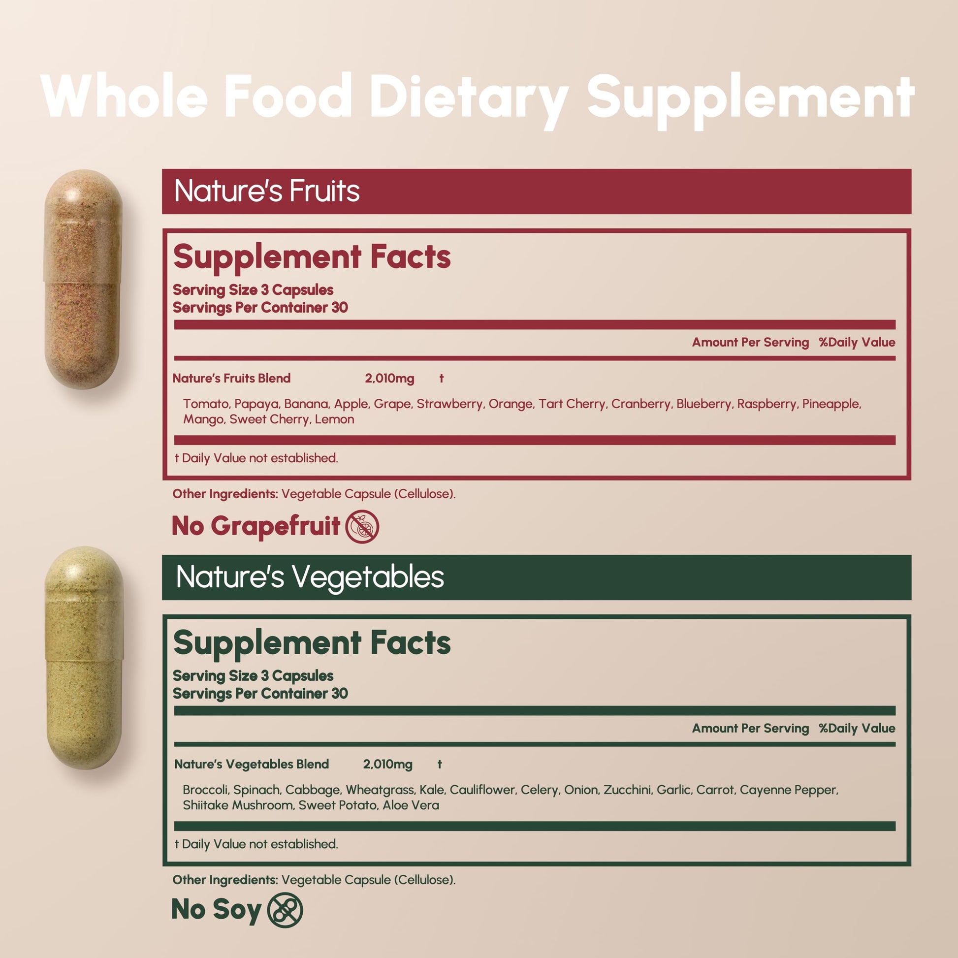 Equal Supplements Fruits and Vegetables Capsules | 2 Month Supply | GMP Certified-Manufactured in US | Fruit and Veggies Supplement for Balance | of Nature, Fruit and Vegetable Capsule for Adults Equal Supplements buy supplements canada