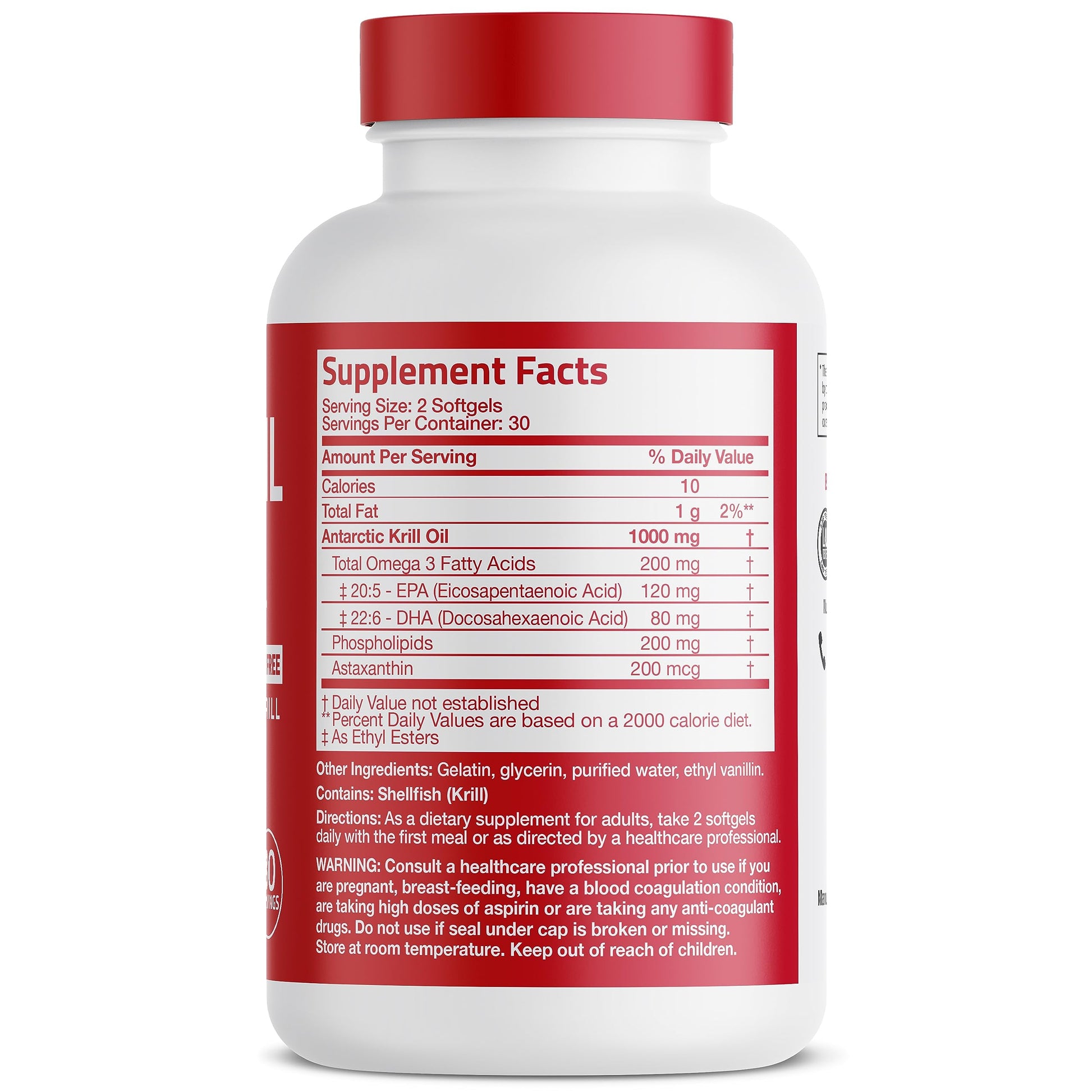 Bronson Antarctic Krill Oil 1000 mg with Omega-3s EPA, DHA, Astaxanthin Bronson buy supplements canada