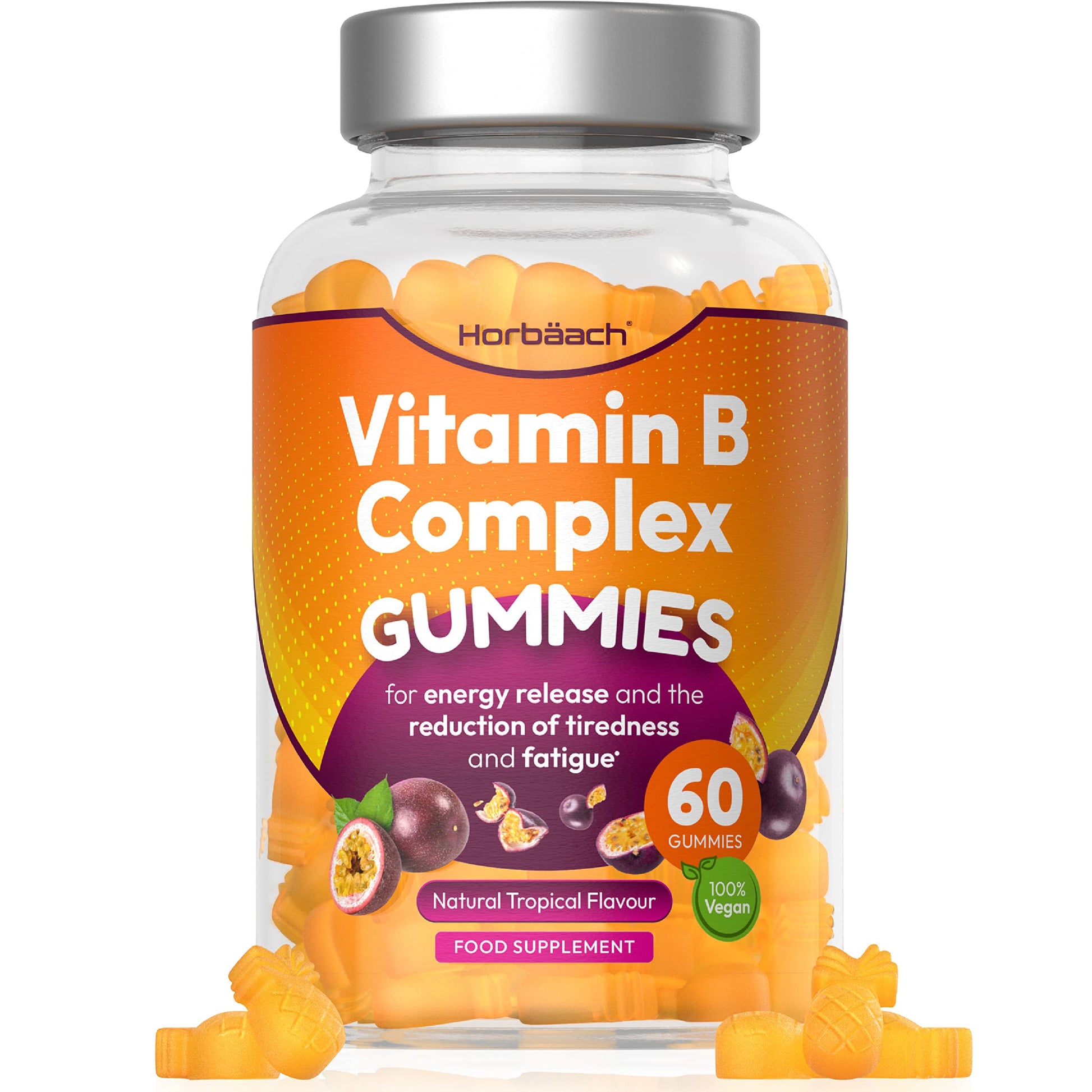 Vitamin B Complex Gummies | 60 Vegan Gummies - Tablet Alternative | High Strength B12 Horbäach buy supplements canada