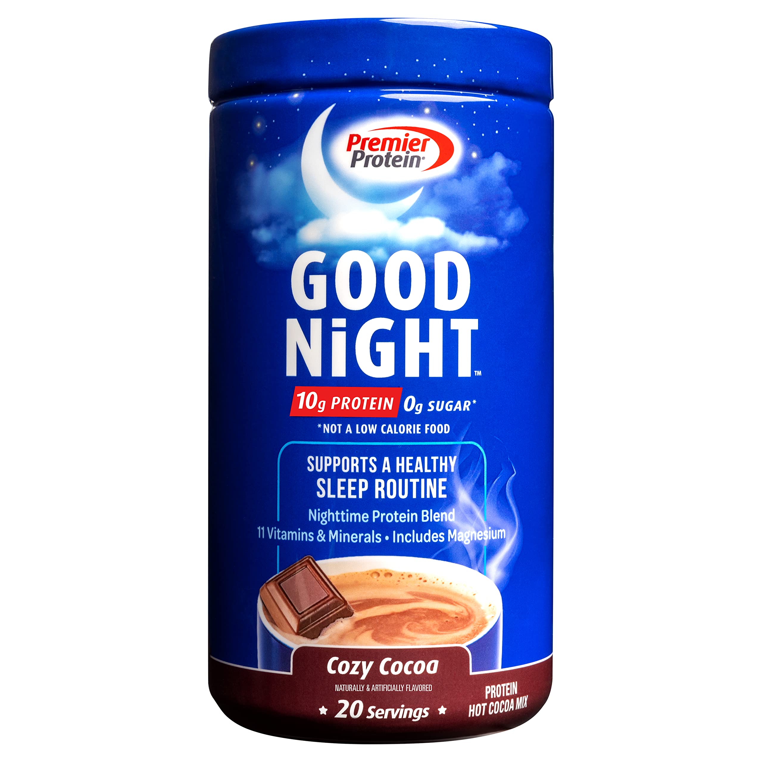 Premier Protein Good Night Protein Powder, Hot Cocoa Mix, 10g Protein, 0g Sugar Premier Protein buy supplements canada