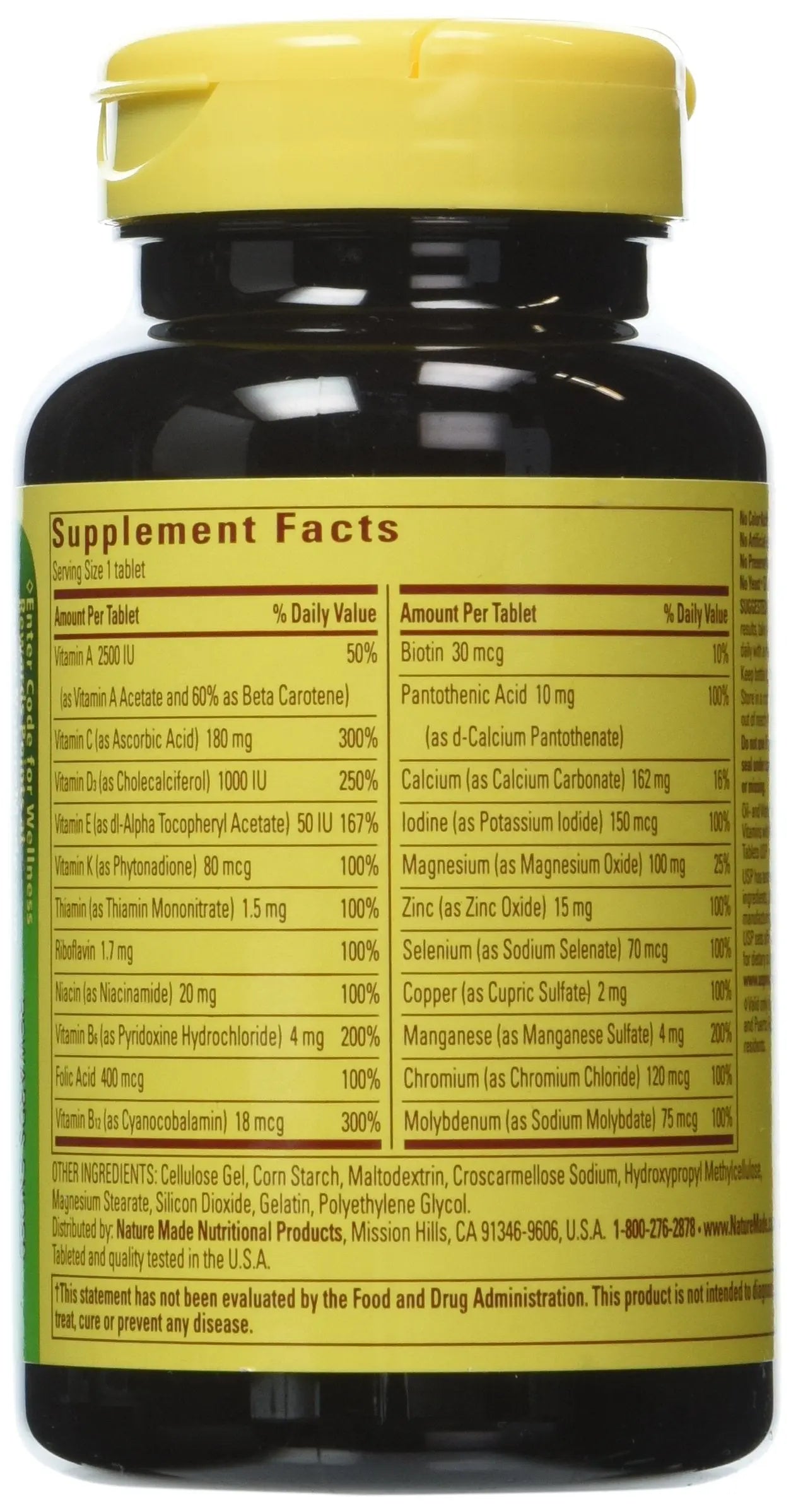 Nature Made Multivitamin For Him, Men's Multivitamin for Daily Nutritional Support, 90 Tablets (Pack of 3) Nature Made buy supplements canada