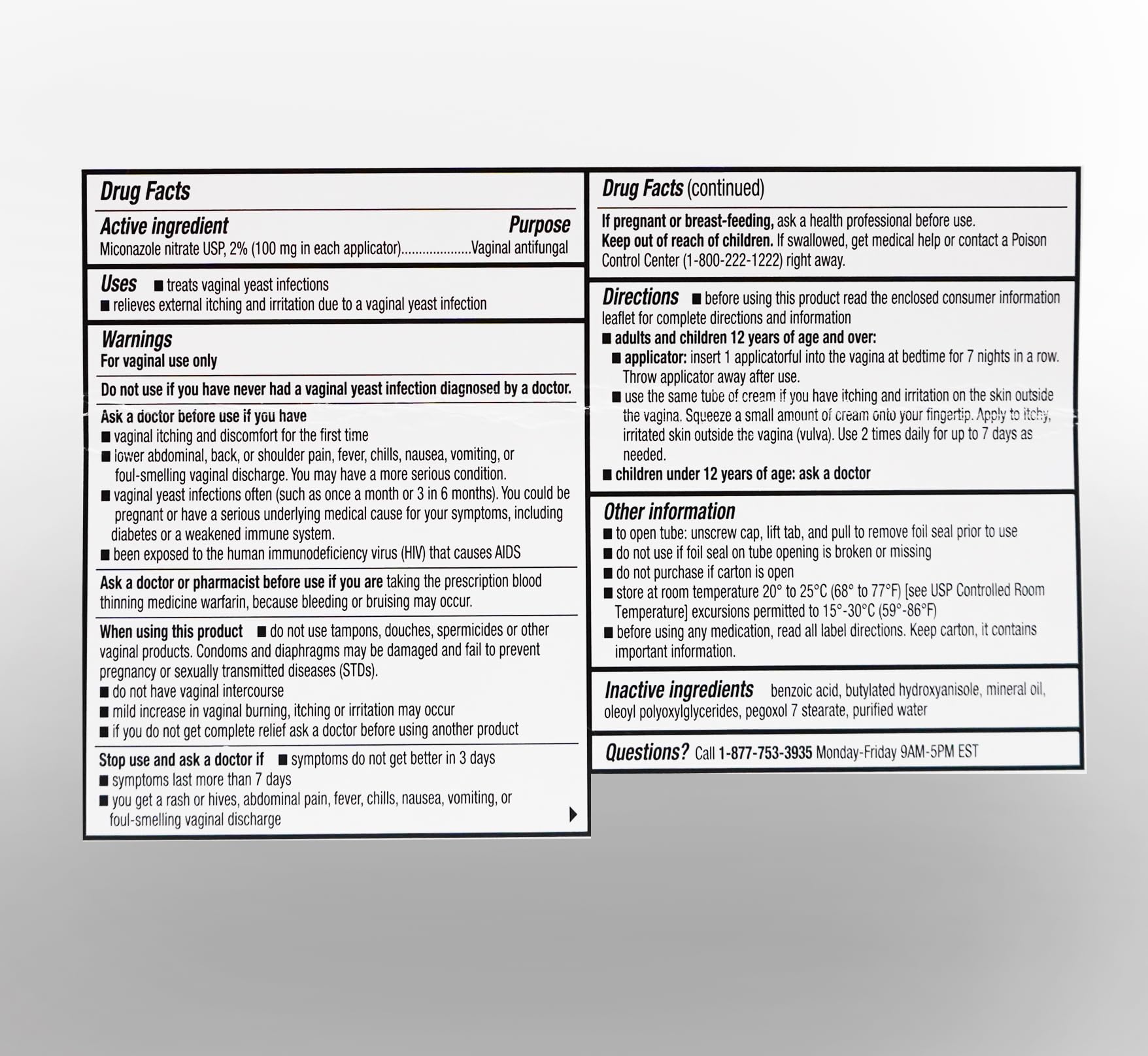 h2 pharma Miconazole 7 - Miconazole Nitrate Vaginal Cream, USP 2%, 1.59 oz Tube h2 pharma buy supplements canada