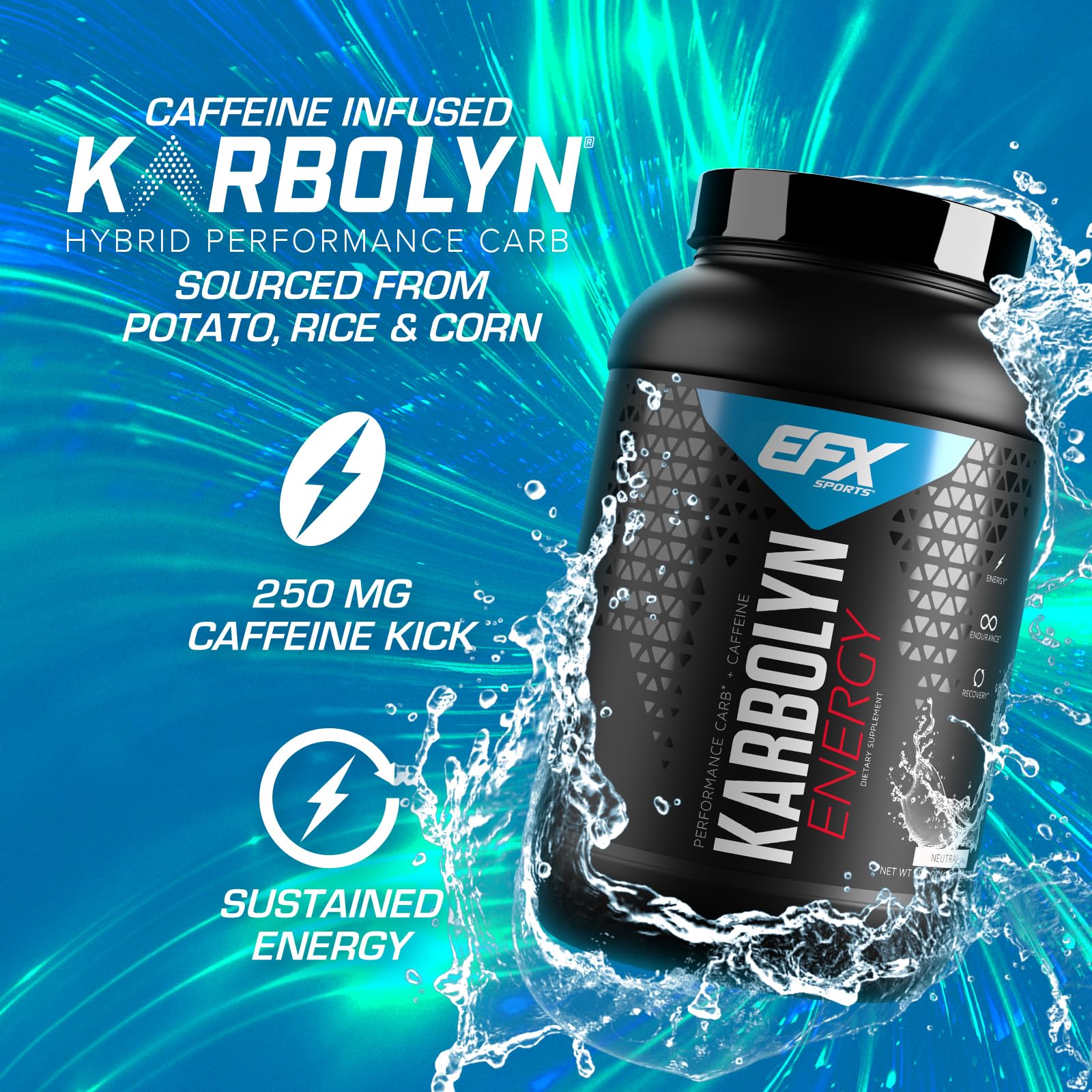 EFX Sports Karbolyn Energy | Performance Carbohydrate Powder + Caffeine | Carb Load EFX Sports buy supplements canada
