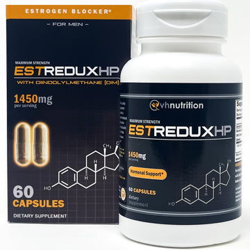 VH Nutrition ESTREDUX HP - with DIM | Estrogen Blocker for Men* | 1450mg of Maximum Strength Hormone Support, Tongkat Ali, Ashwagandha | 60 Capsules VH Nutrition buy supplements canada