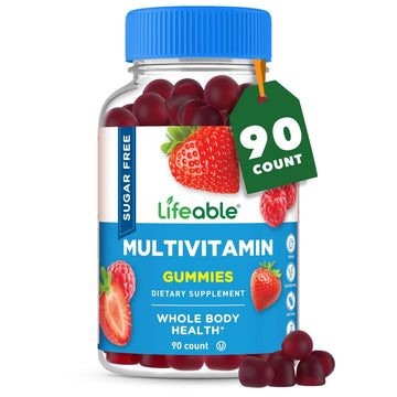 Lifeable Sugar Free Multivitamin Gummies | with Iron Vitamin A, C, D, E, Niacin, B6, Folate, B12, Biotin, Pantothenic Acid, Zinc | Lifeable buy supplements canada