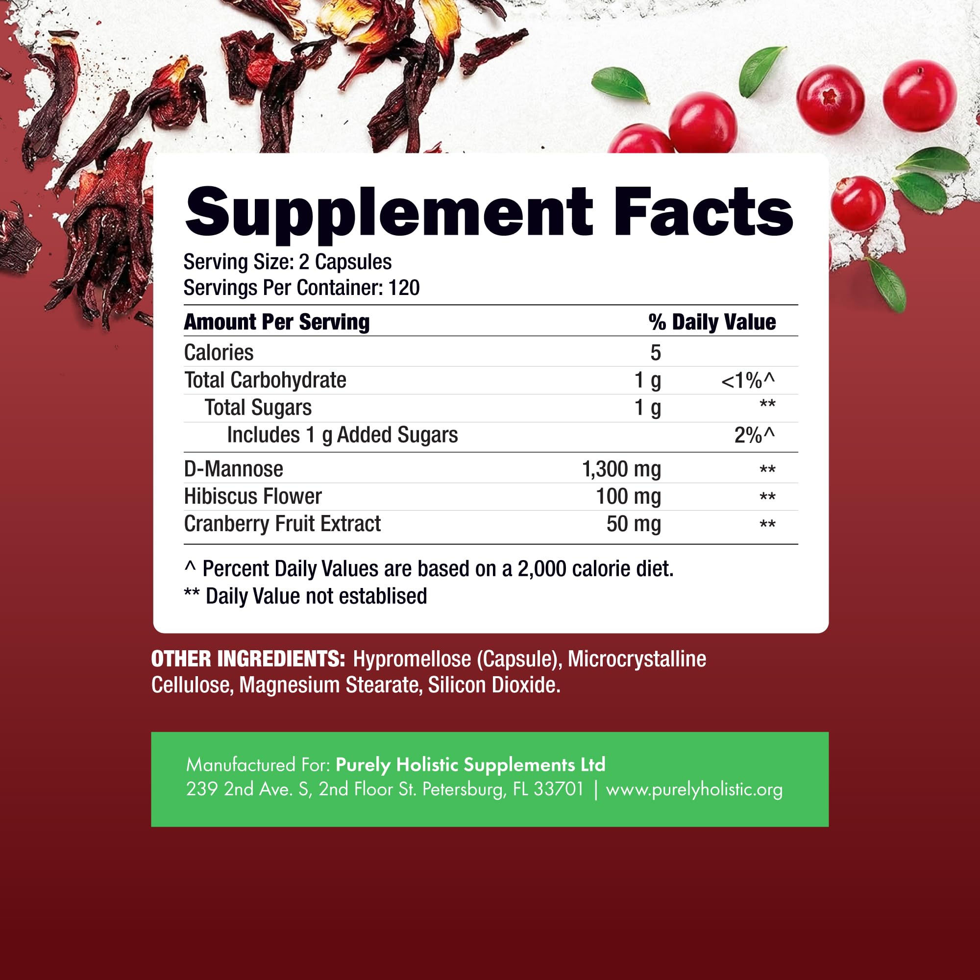 D Mannose with Cranberry | Drug-Free Urinary Tract Health Support | Evidence-Based DMannose 1300mg for Urinary & Bladder Health for Women | D Mannose Supplements for Women & Men | Non-GMO | 240 Ct Purely Holistic buy supplements canada