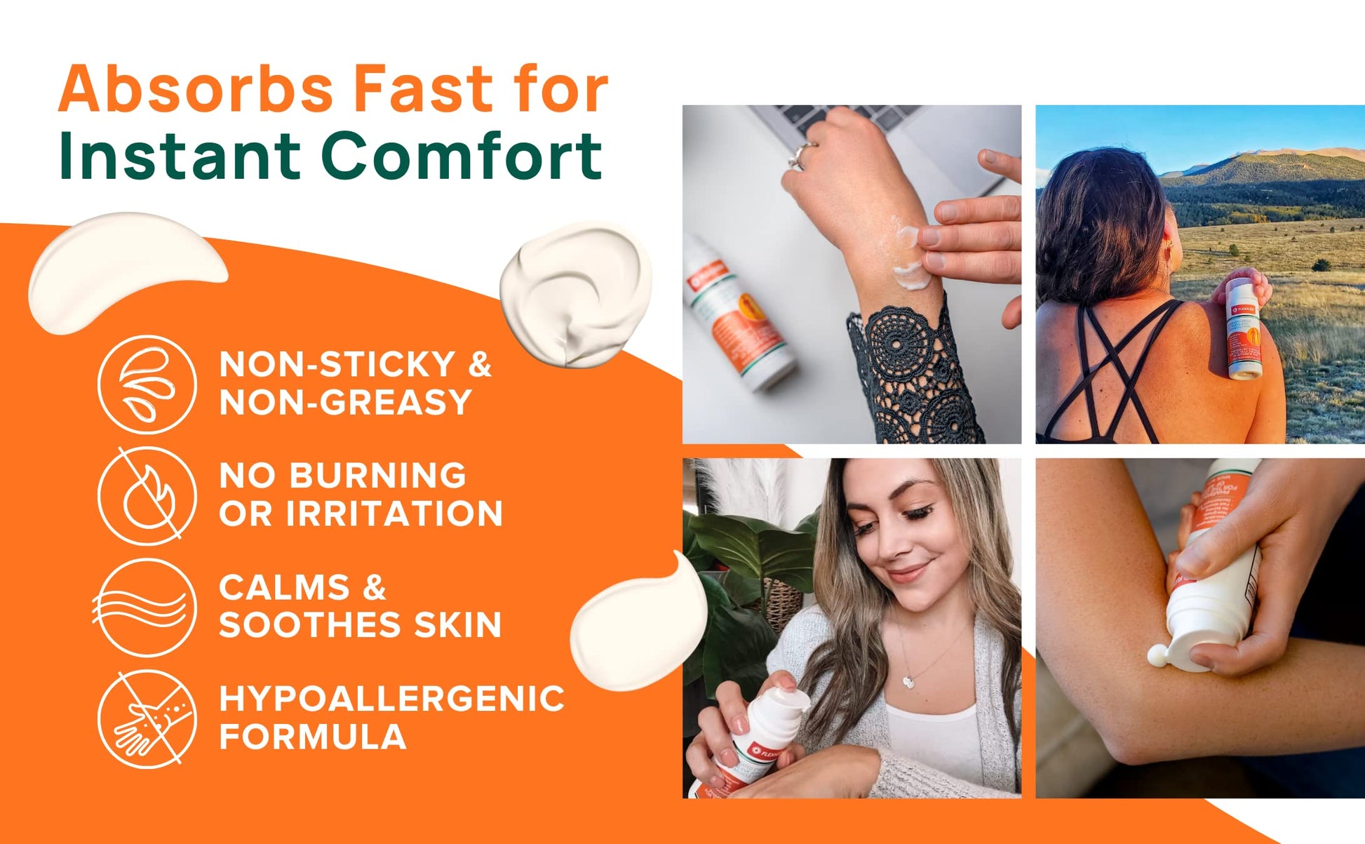 FLEXIGEN Pain Cream Lotion 3-Pack – Natural Menthol Formula with Frankincense & Essential Oils – Fast-Acting, Non-Greasy, Pleasant Scent FLEXIGEN buy supplements canada