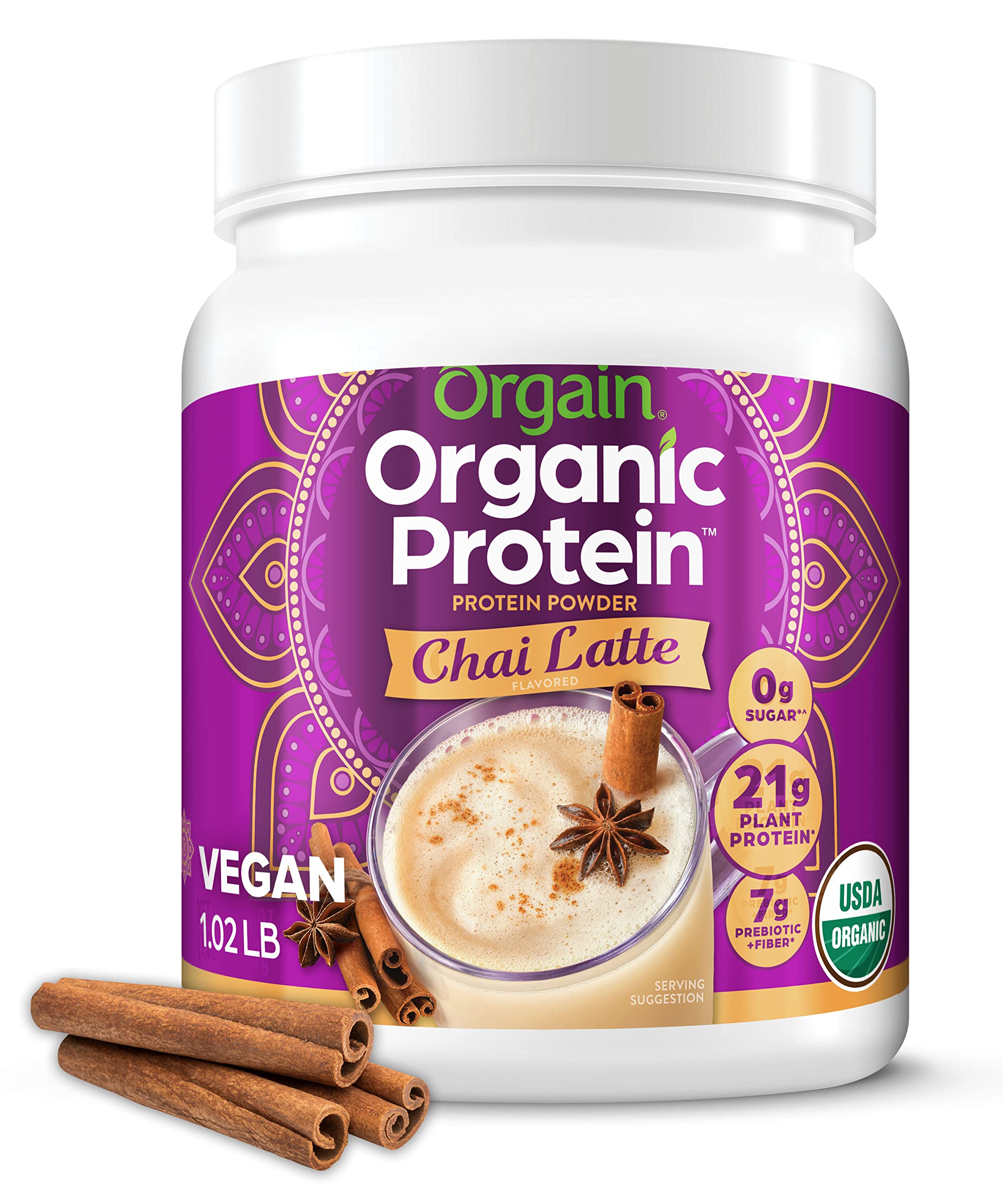 Orgain Organic Vegan Protein Powder, Chai Latte - 21g Plant Based Protein, Gluten Free Orgain buy supplements canada