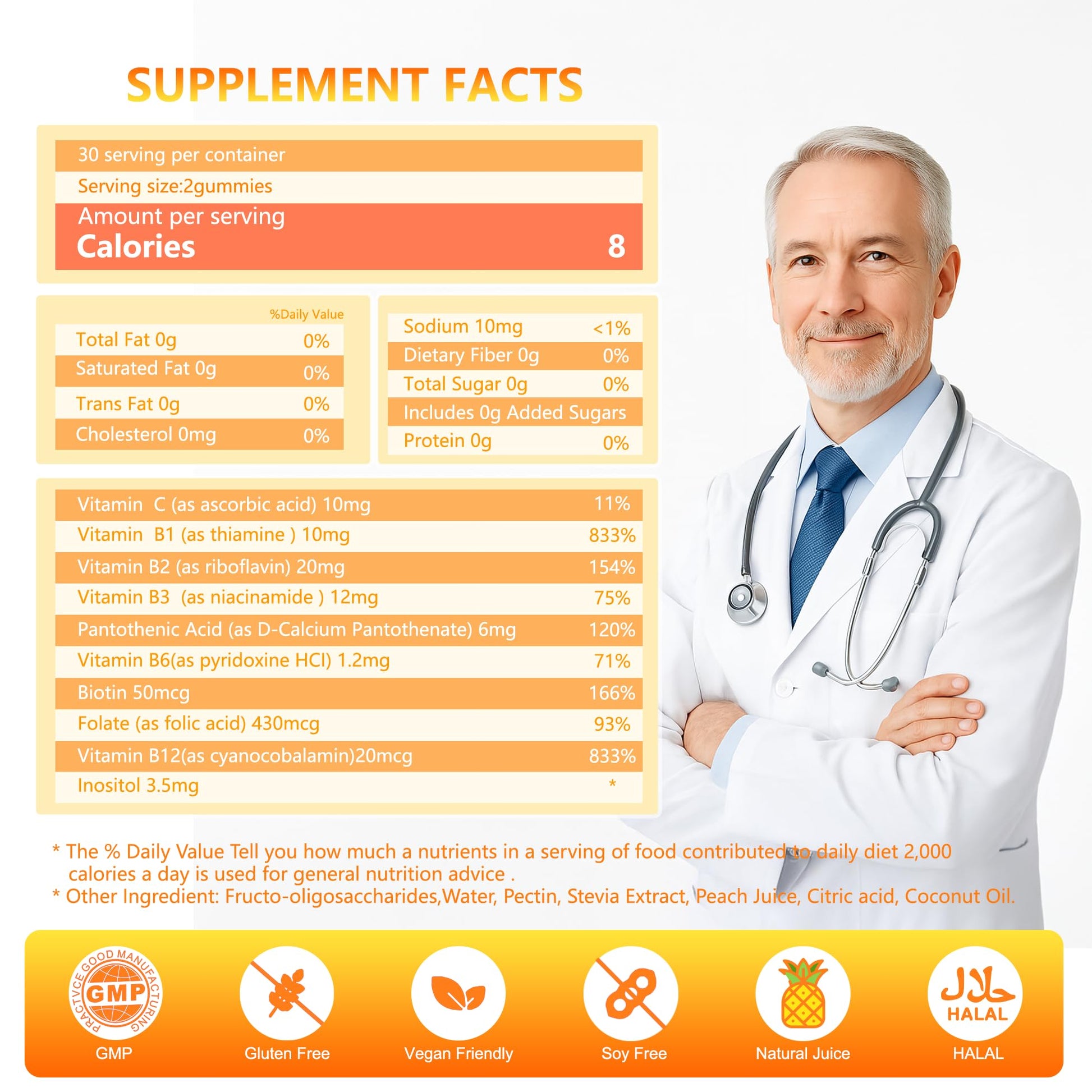 NEWOLITE Vitamin B Complex Gummies for Adult Kid-Pineapple Flavor-Chewable Supplement with 8 Essential B Vitamins NEWOLITE buy supplements canada