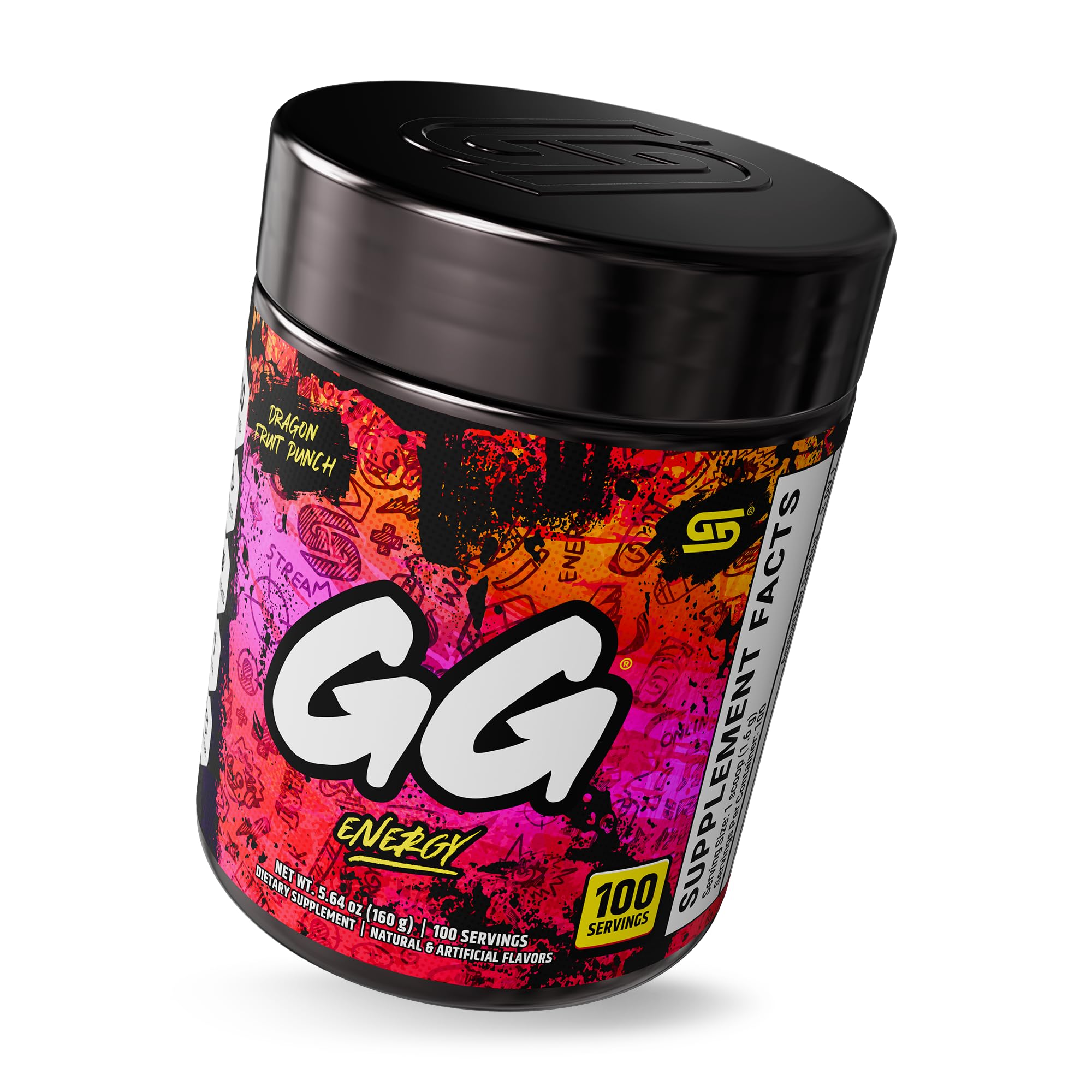 Gamer Supps GG Energy - Dragonfruit Punch (100 Servings) - Keto Friendly Gaming Energy and Nootropic Blend, Sugar Free + Organic Caffeine + Vitamins, Powder Drink Gamer Supps buy supplements canada
