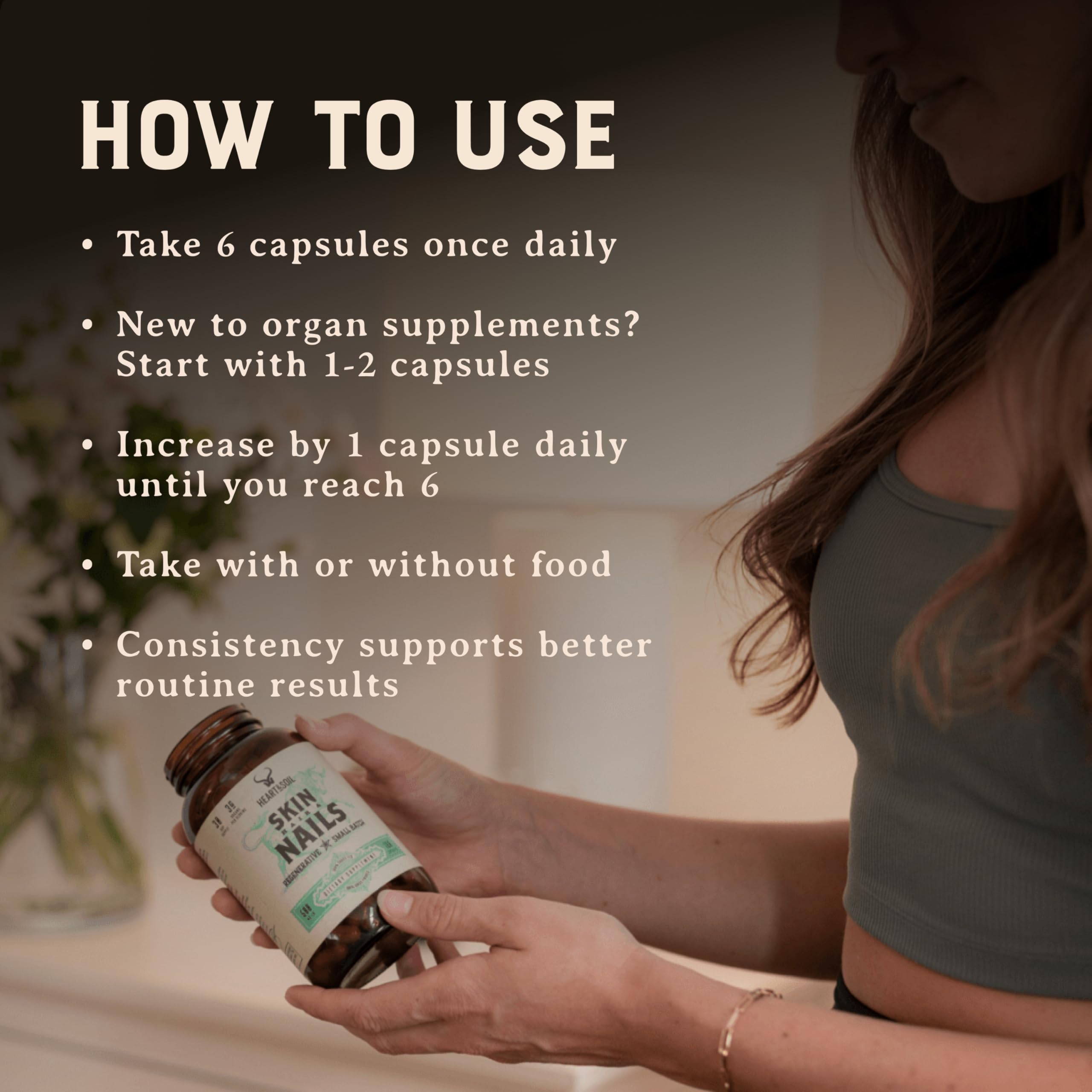 Heart & Soil 100% Grass Fed & Finished Joint Support Supplement from Regenerative Cattle with Trachea, Scapula & Bone Marrow – Supports Joint Strength & Mobility – 3000mg – Glass Bottle – 180 Capsules HEART & SOIL buy supplements canada