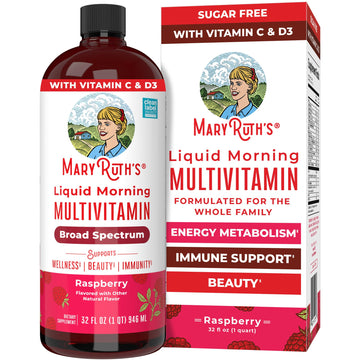 MARYRUTH'S Liquid Morning Multivitamin for Women, Men & Kids | Vitamin A C D E B6 B12 Biotin Zinc | Beauty | Vegan | Non-GMO | Gluten Free | 32 Servings MARYRUTH'S buy supplements canada