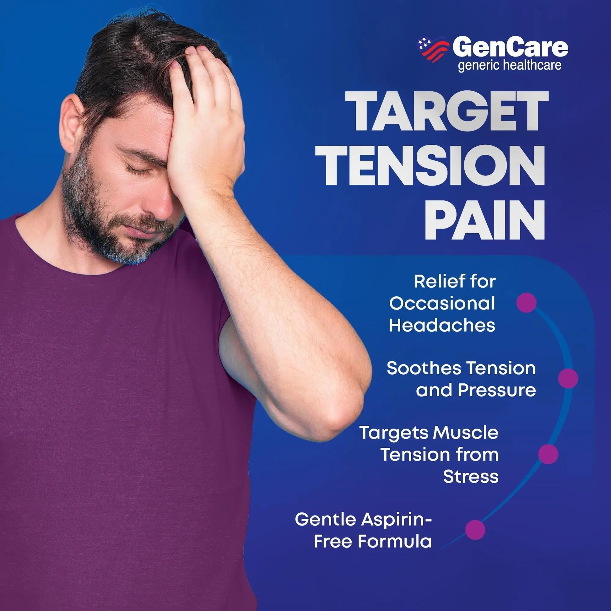 GenCare - Tension Headache Relief Pain Reliever with Acetaminophen 500 mg & Caffeine 65 mg (200 Caplets) Best Value Bulk Extra Strength for Head, Migraine, Joint Pain & Body Ache Relief Medicine GenCare buy supplements canada