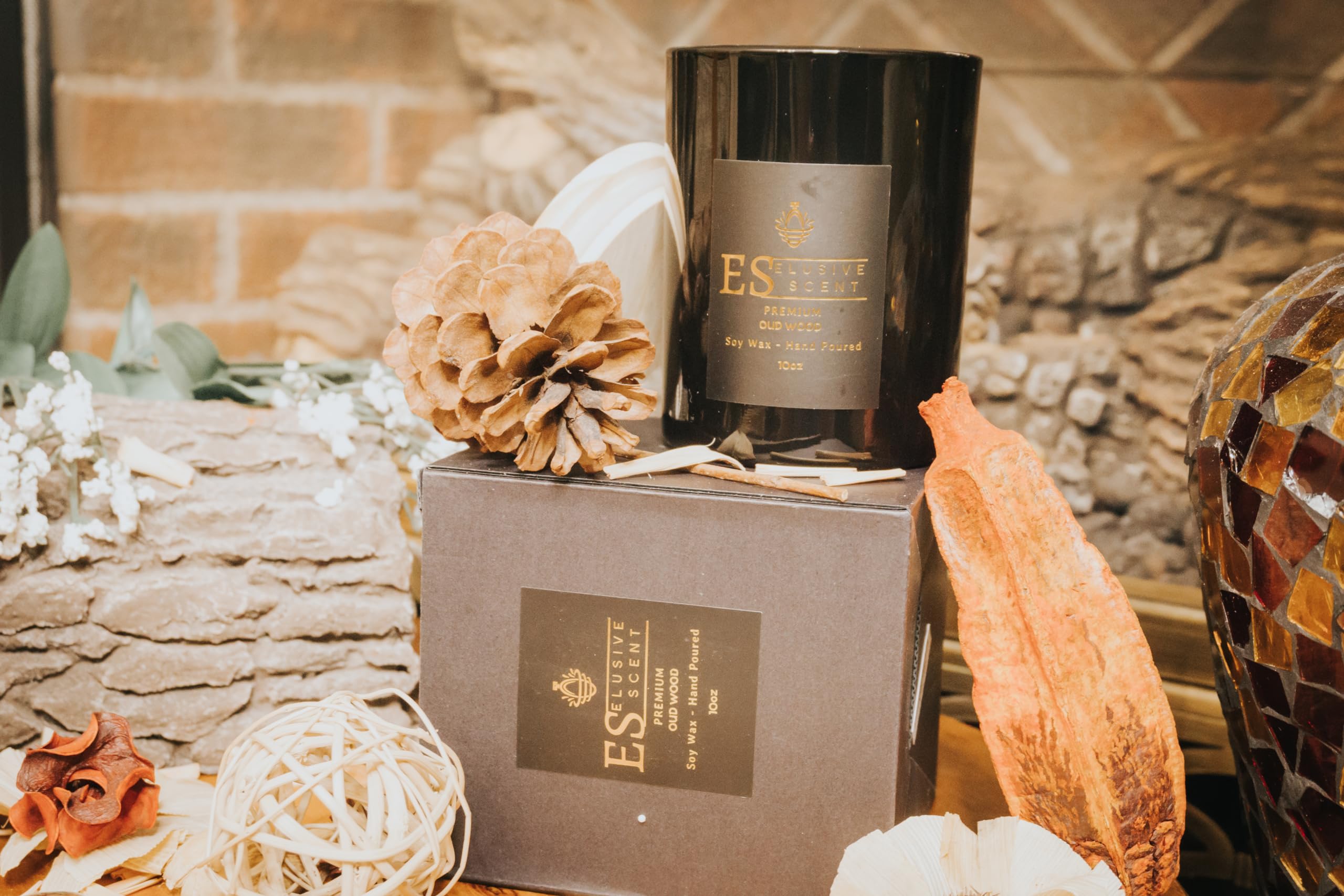 Oud Wood | 10oz | Premium Candle | Scented Candle | Aromatherapy | Essential Fragrance Oils Elusive Scent buy supplements canada