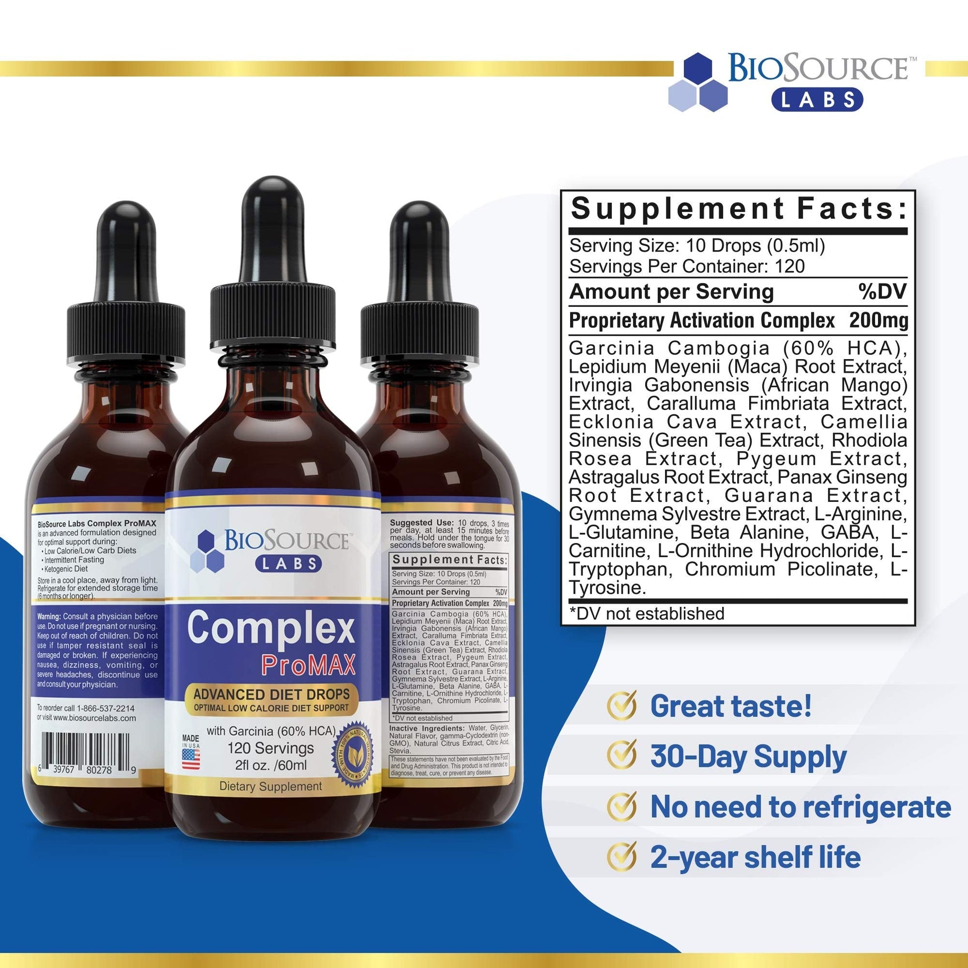 BioSource Labs Complex ProMAX Premium Diet Drops (2 x 2 oz Bottle) BioSource Labs buy supplements canada