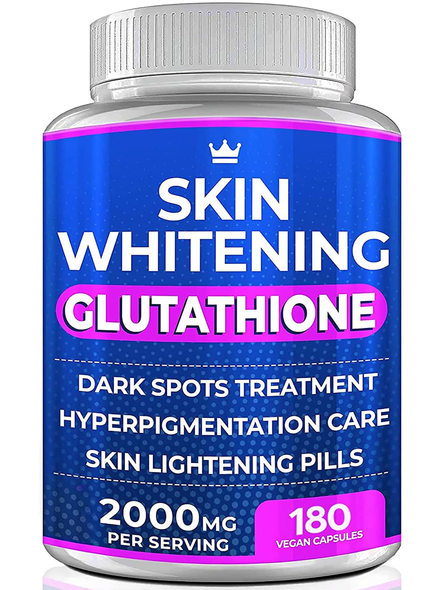 Glutathione Whitening Pills - 180 Capsules 2000mg Glutathione - Effective Skin Lightening NORTHERN CROWN COSMETICS buy supplements canada